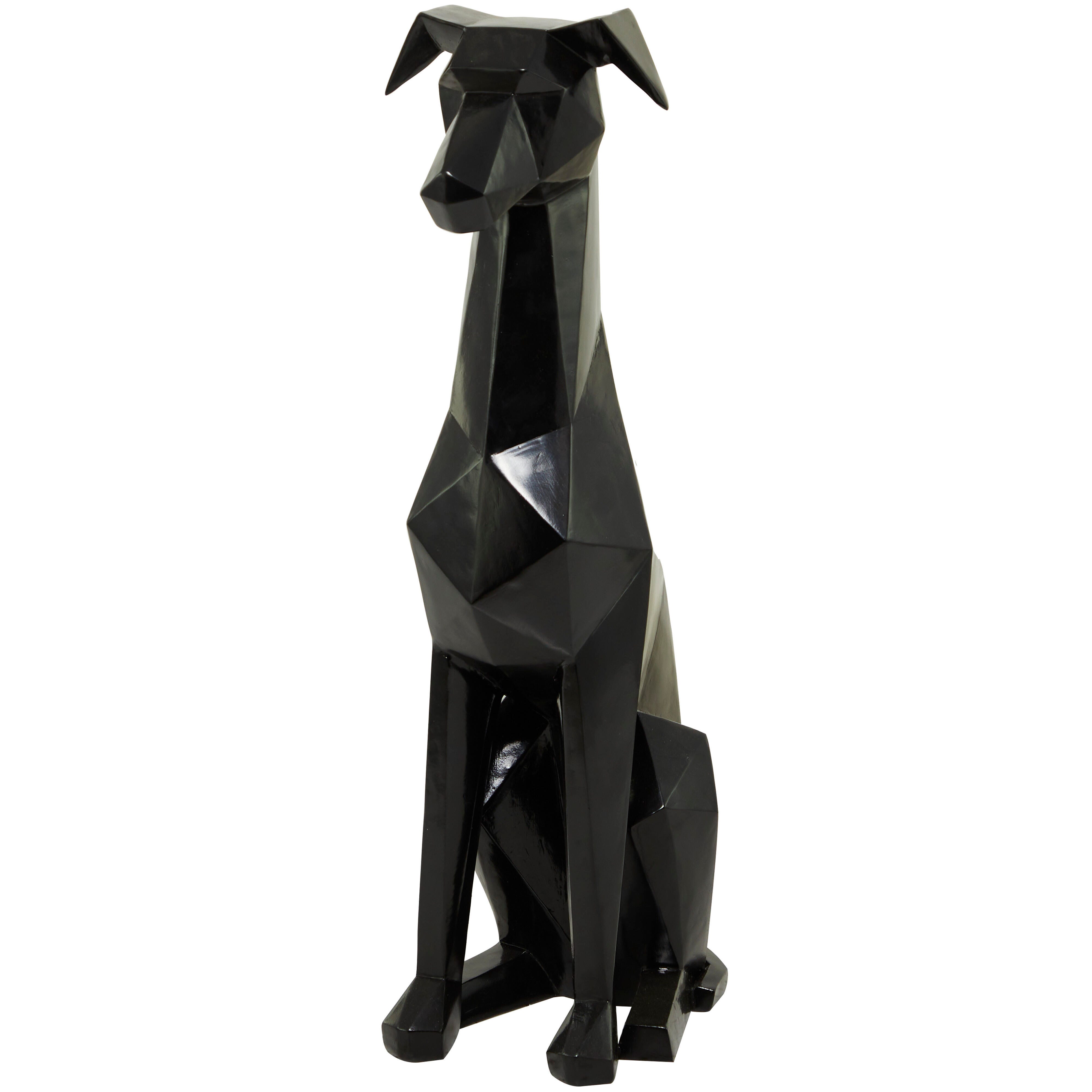 Bayberry Lane Cubist Dog Sculpture, Black, large