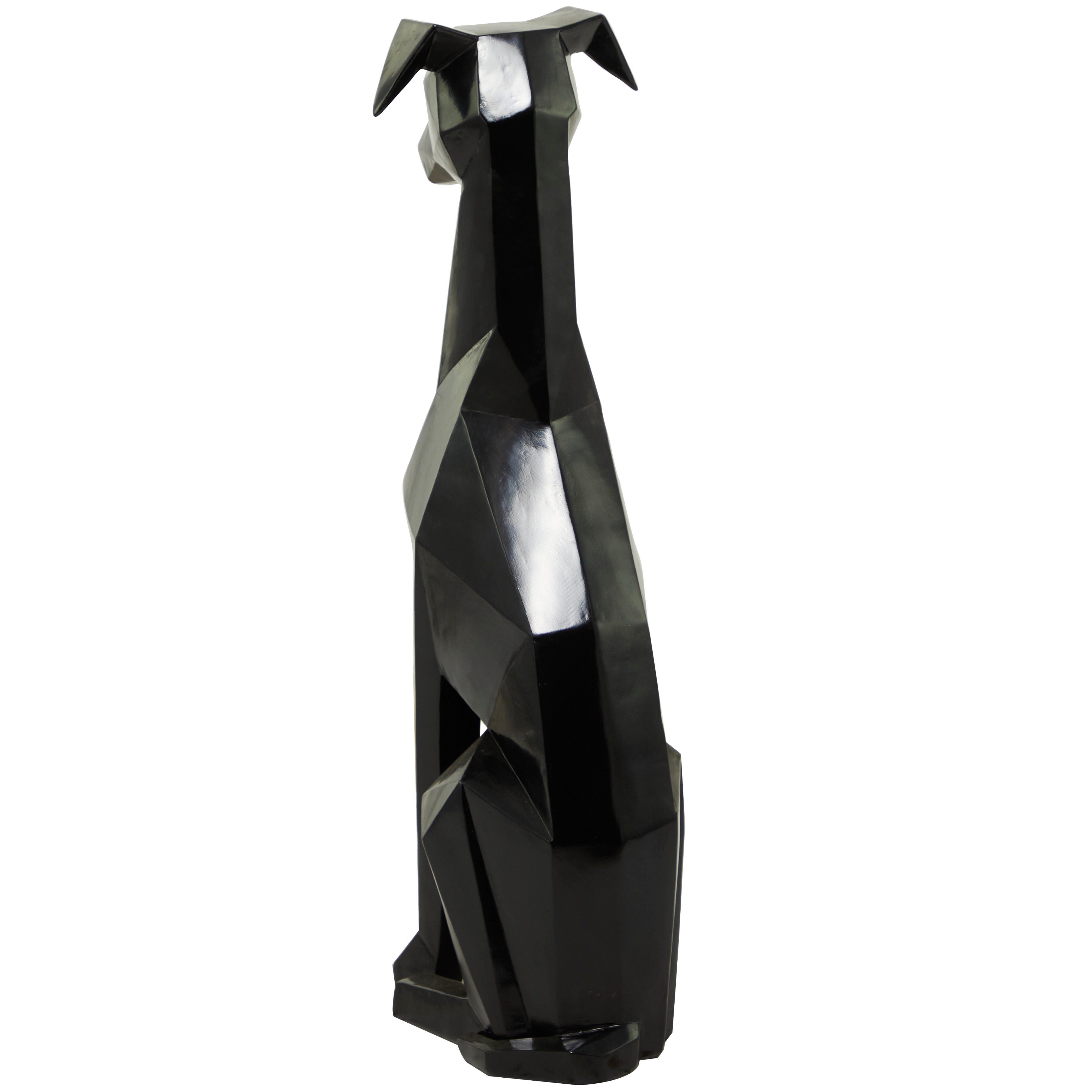 Bayberry Lane Cubist Dog Sculpture, Black, large