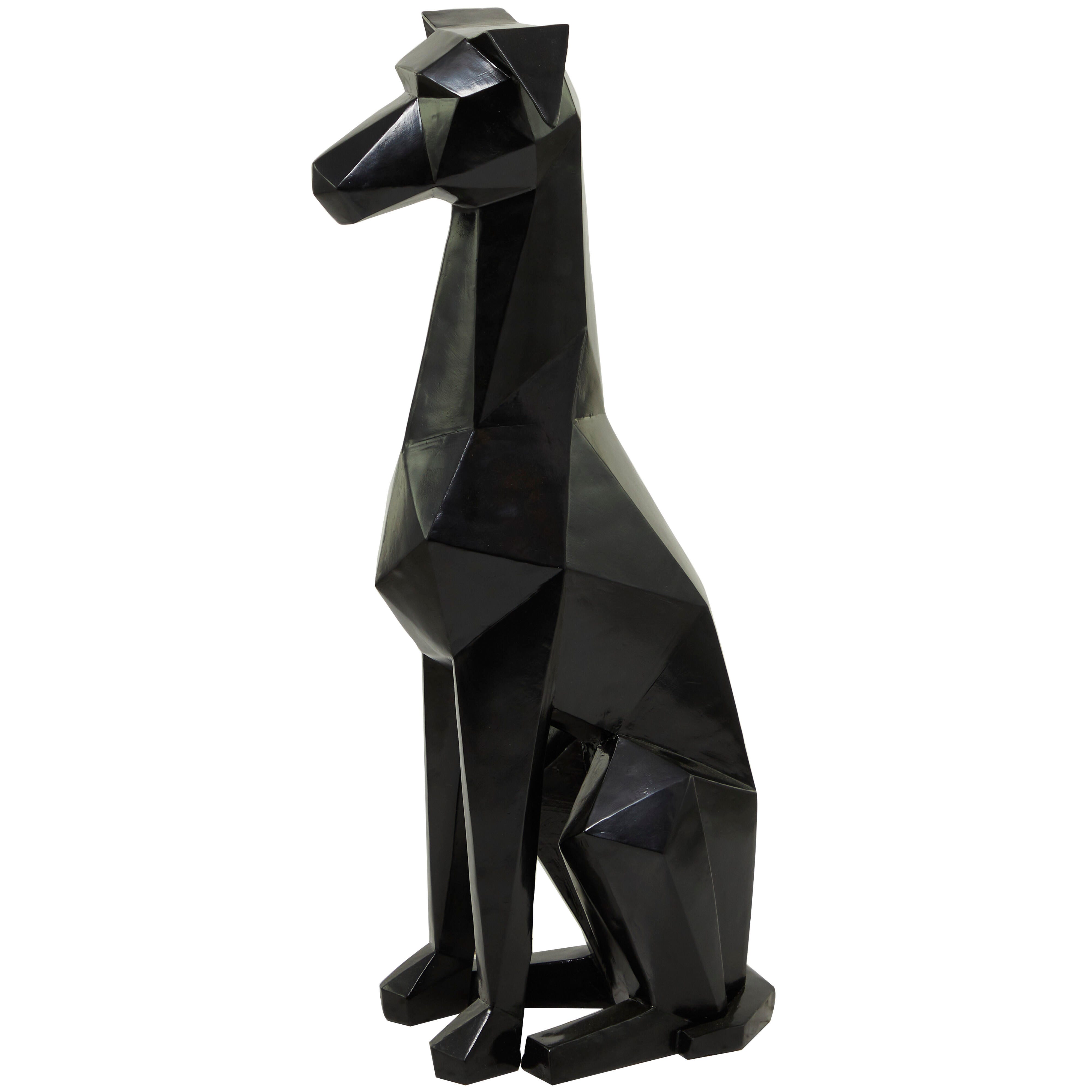 Bayberry Lane Cubist Dog Sculpture, Black, large