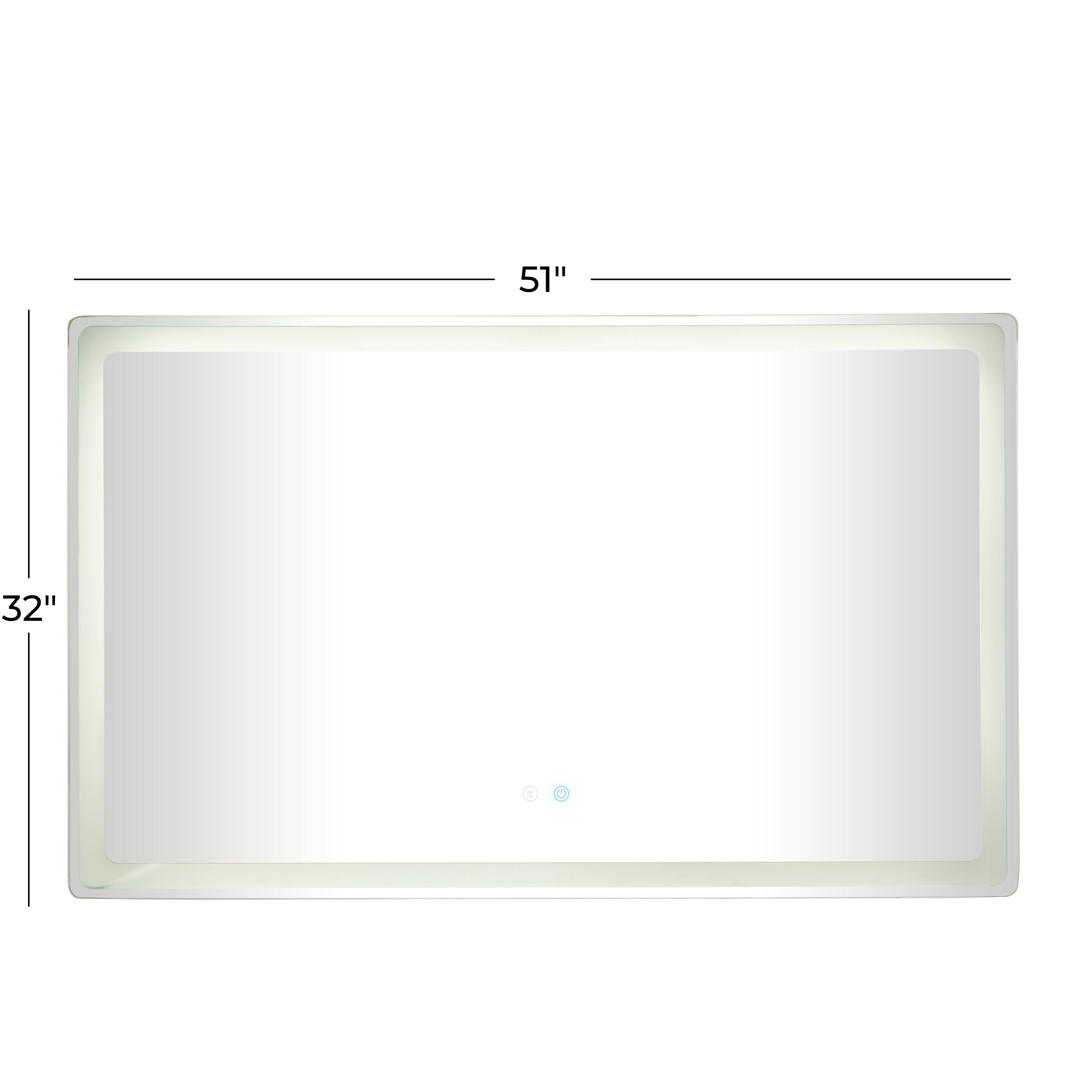 Bayberry Lane Anti Fog Mirror with LED Light 51"W X 32"H, , large