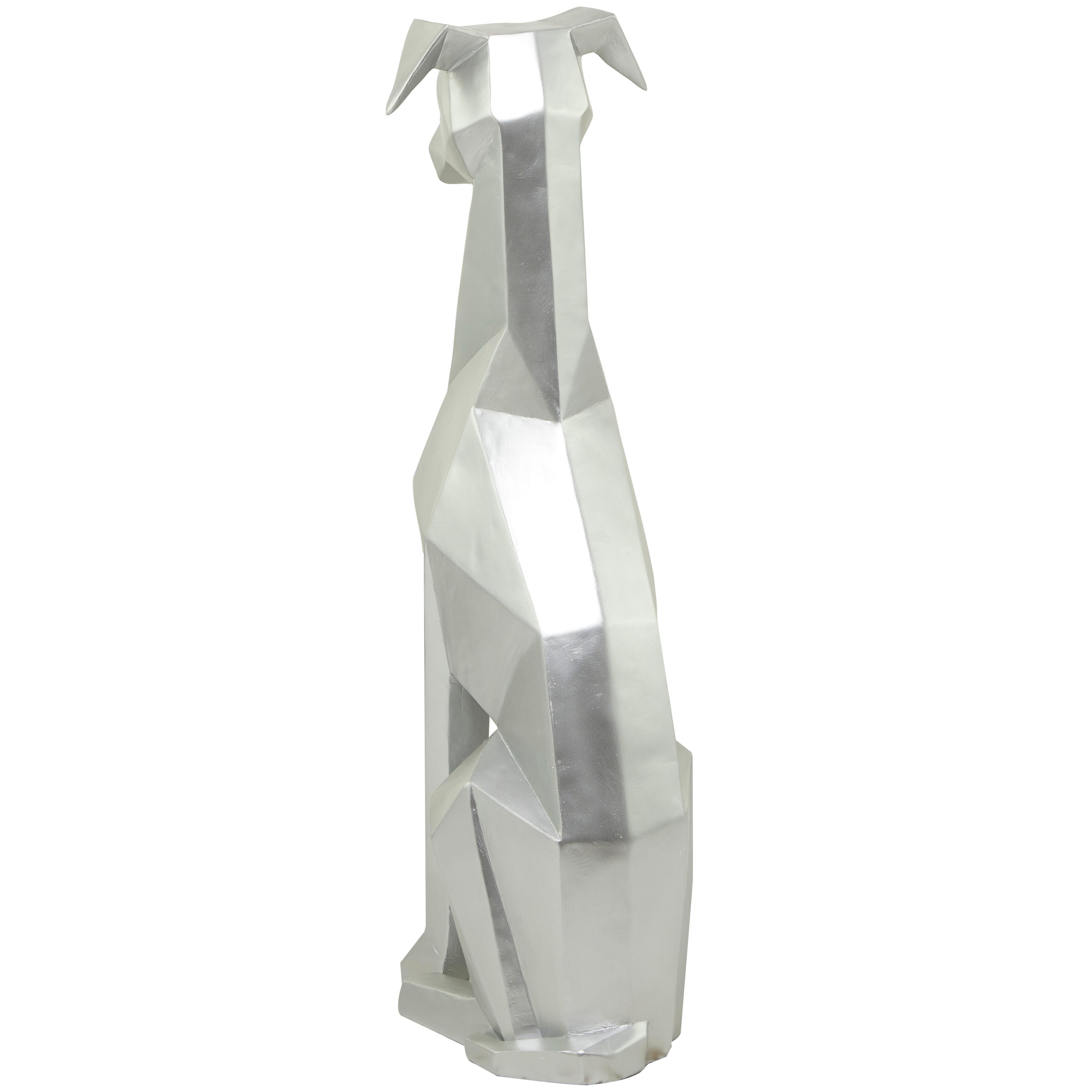 Bayberry Lane Cubist Dog Sculpture, Silver, large
