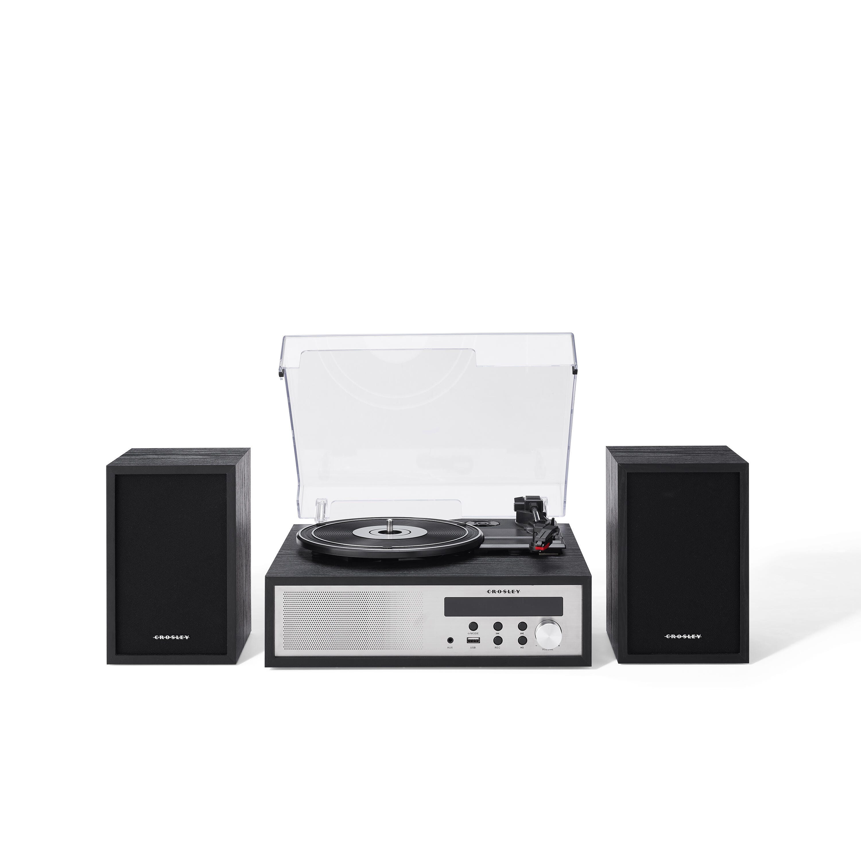 Crosley Sloane Record Player With Speakers, , large