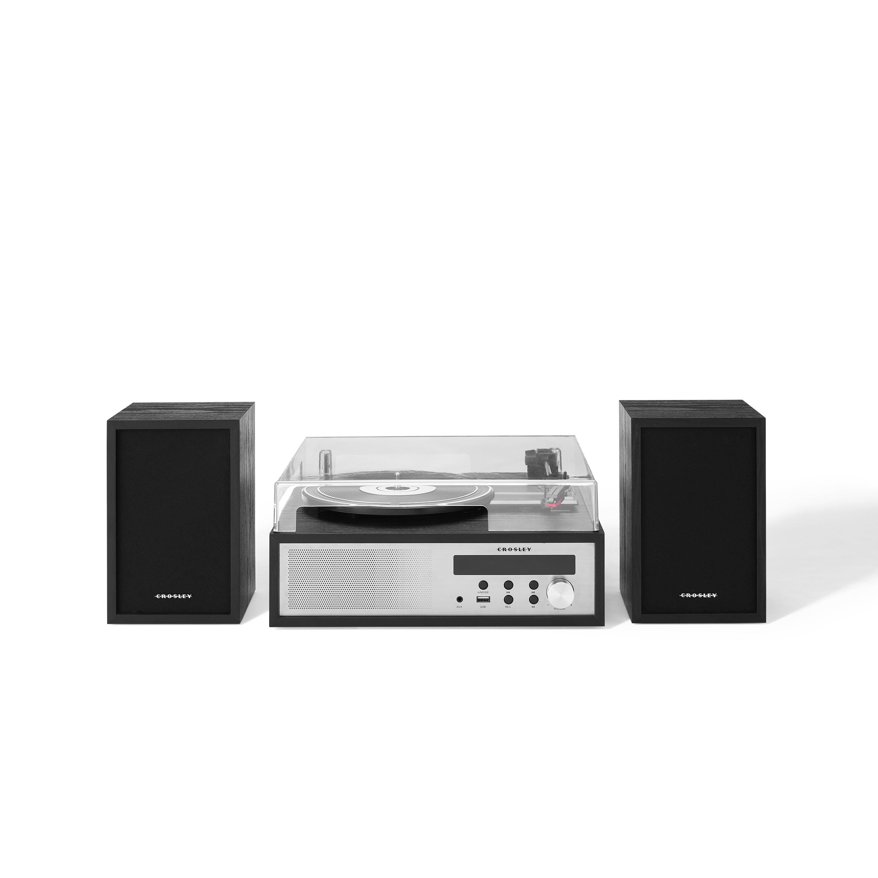 Crosley Sloane Record Player With Speakers, , large