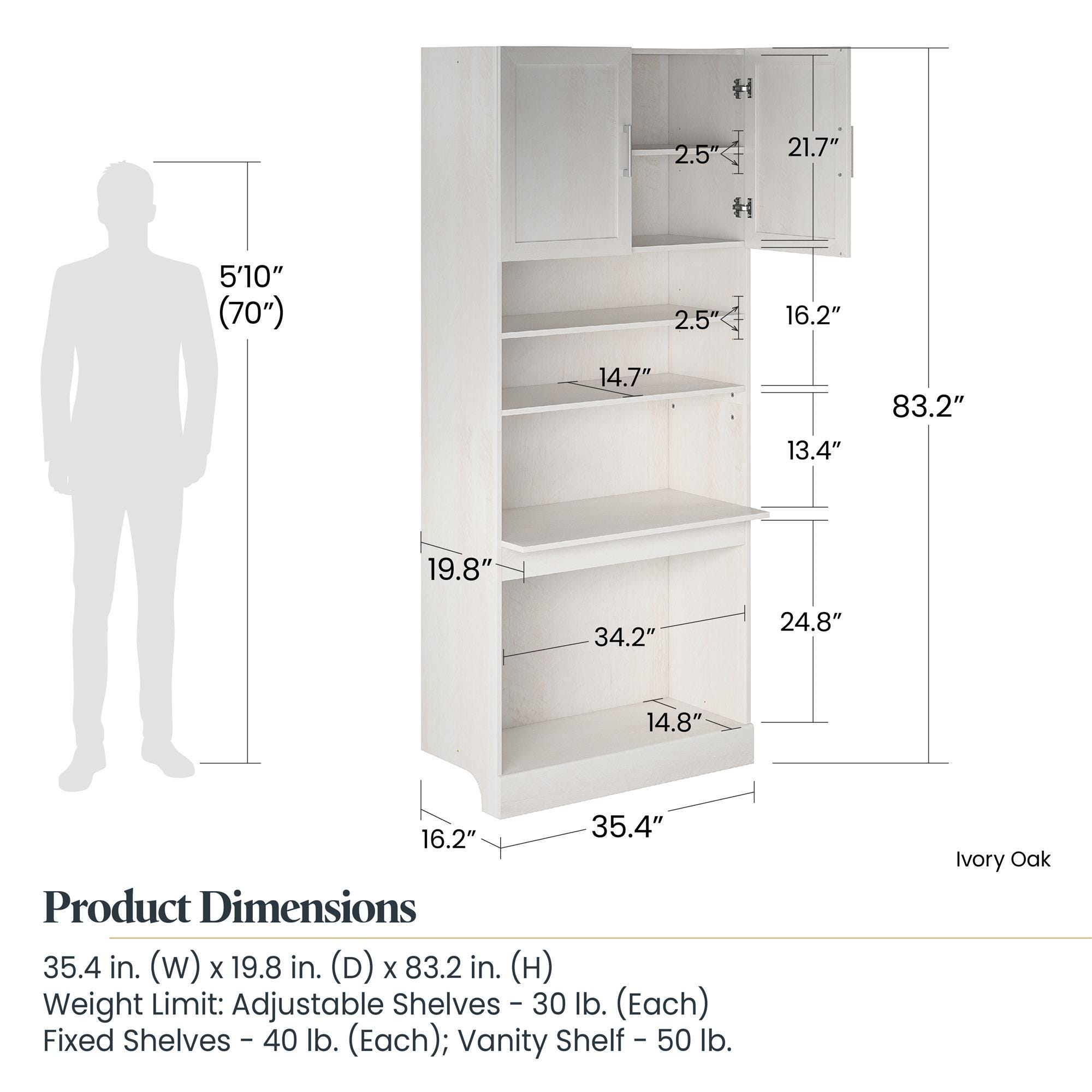 Systembuild Evolution Estora Vanity Modular Closest Unit, , large