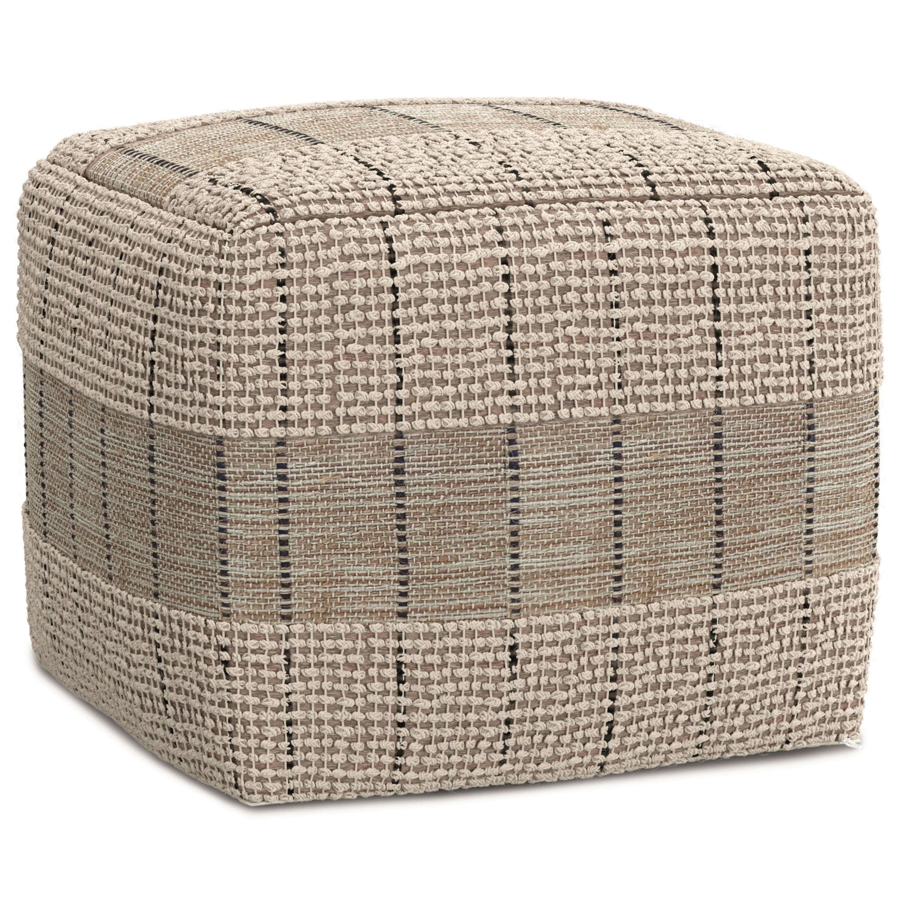 Simpli Home Elmer Pouf, , large