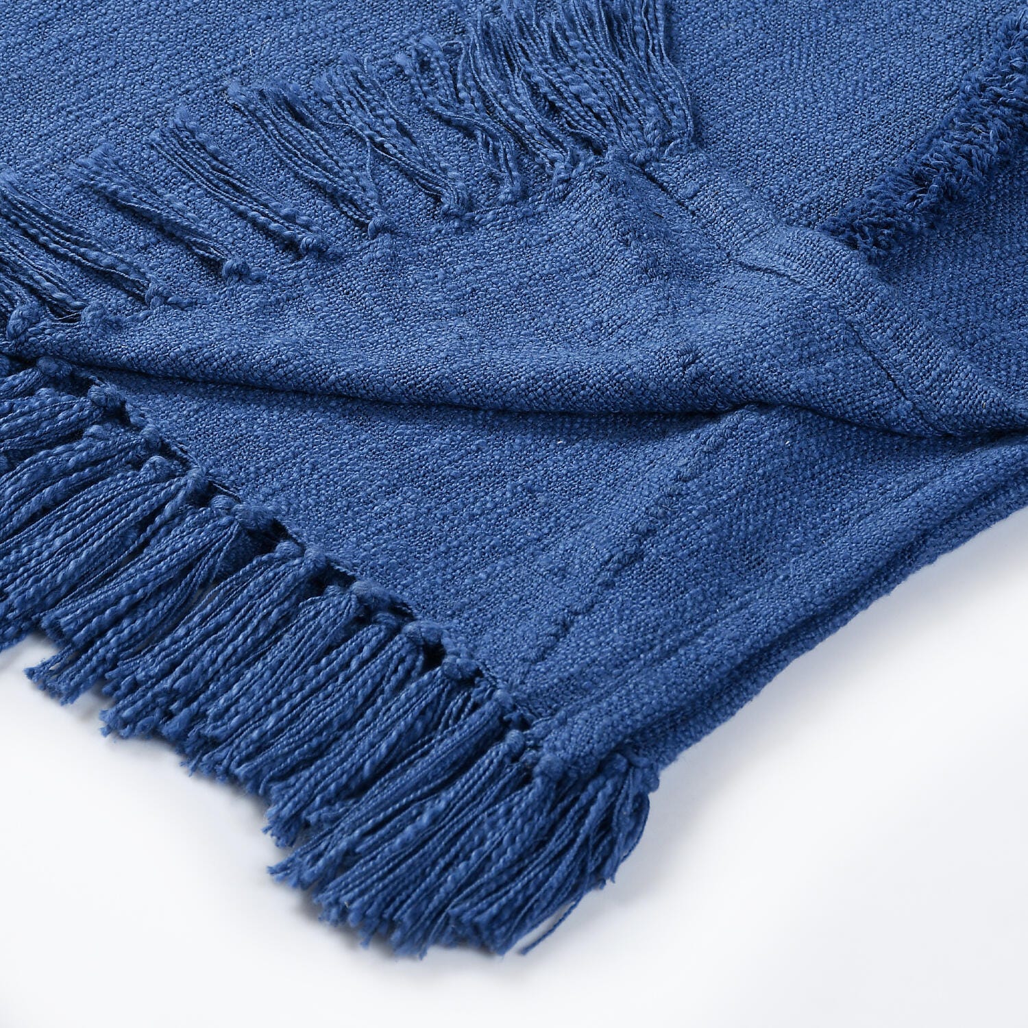 Diamond Solid Throw Blanket, Blue, large