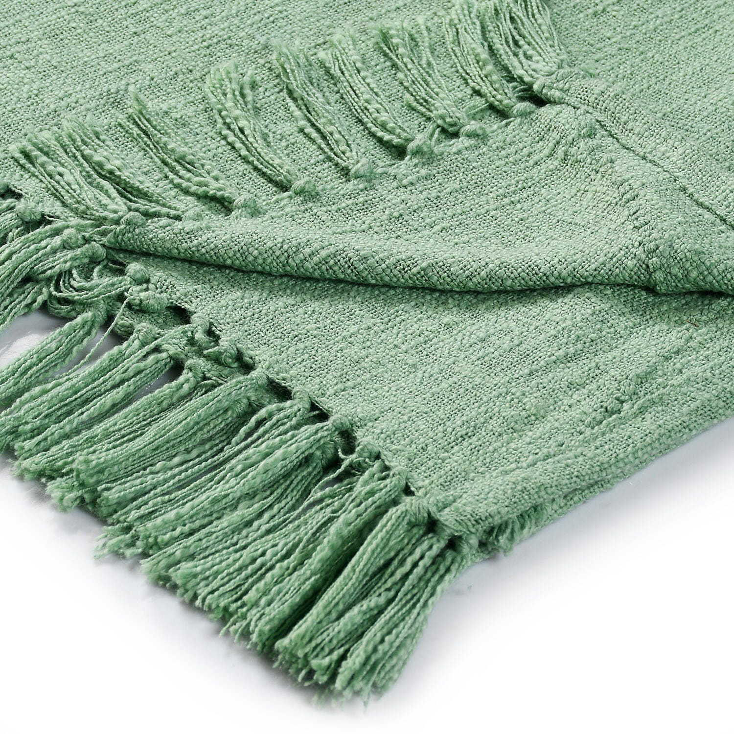 Diamond Solid Throw Blanket, Green, large
