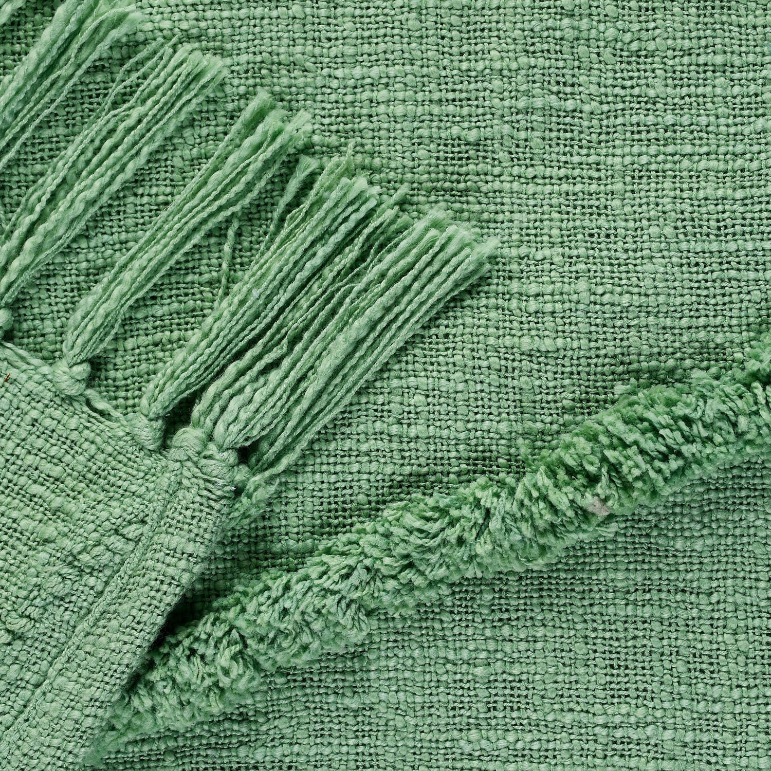 Diamond Solid Throw Blanket, Green, large