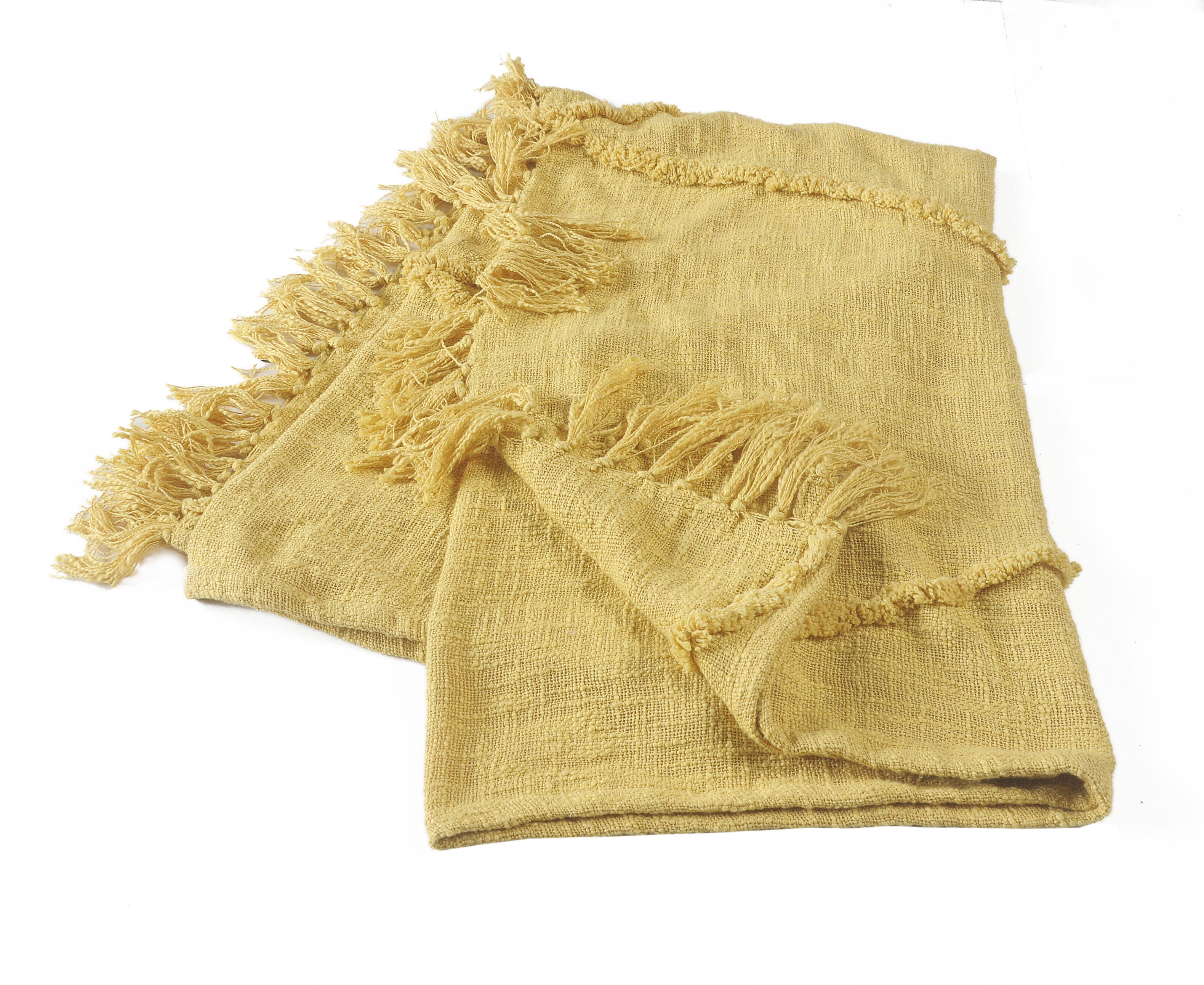 Diamond Solid Throw Blanket, Yellow, large