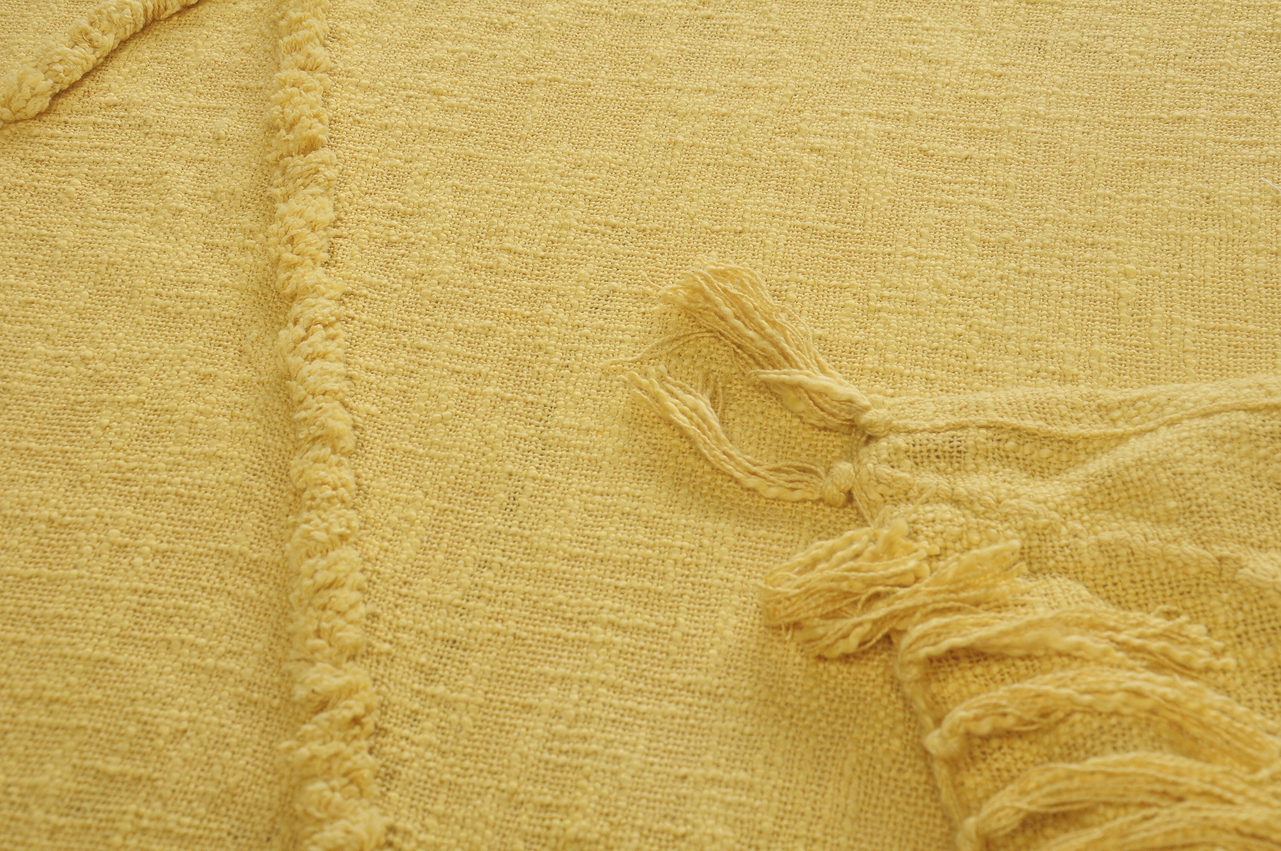 Diamond Solid Throw Blanket, Yellow, large