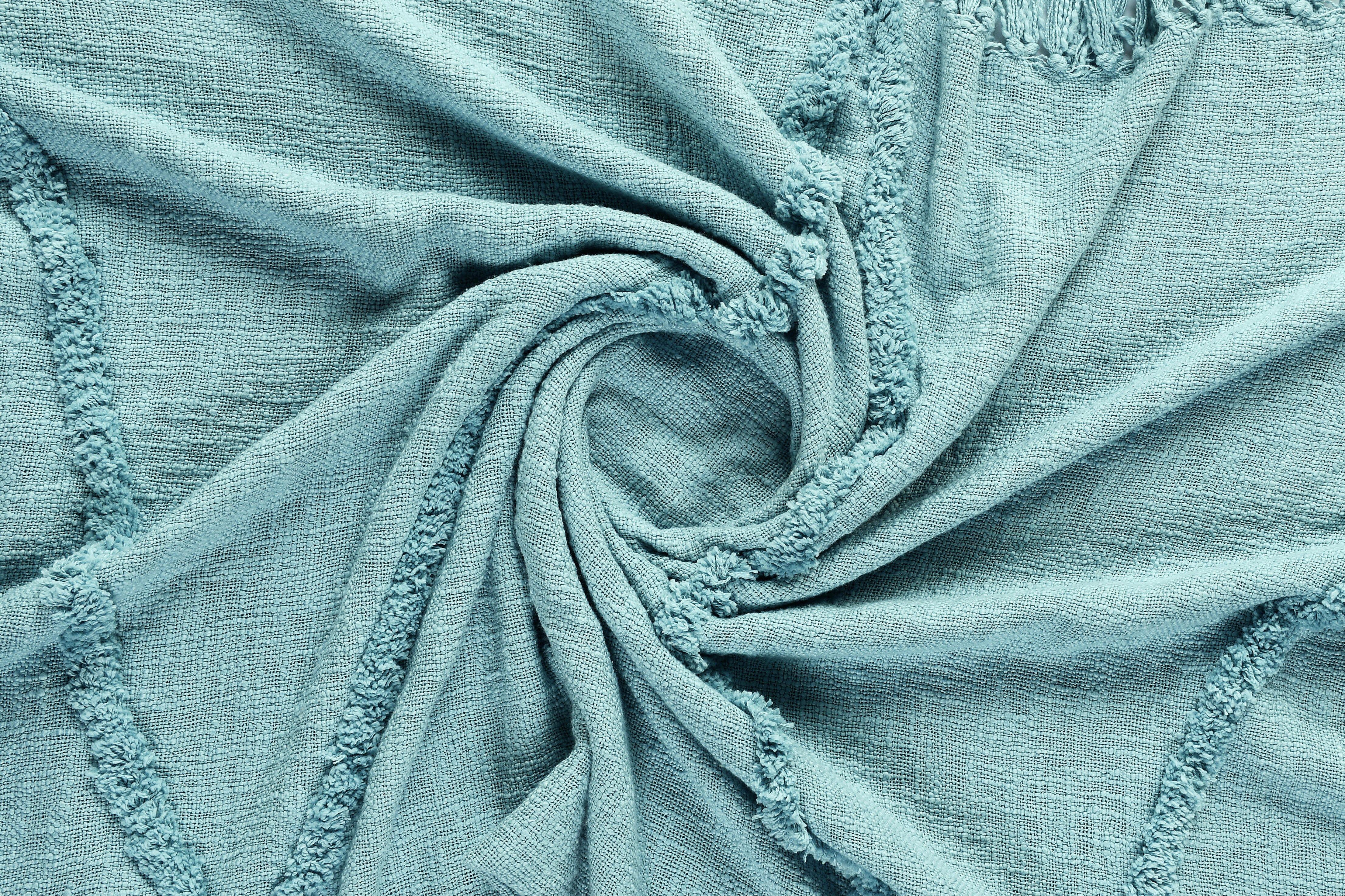 Diamond Solid Throw Blanket, Light Blue, large