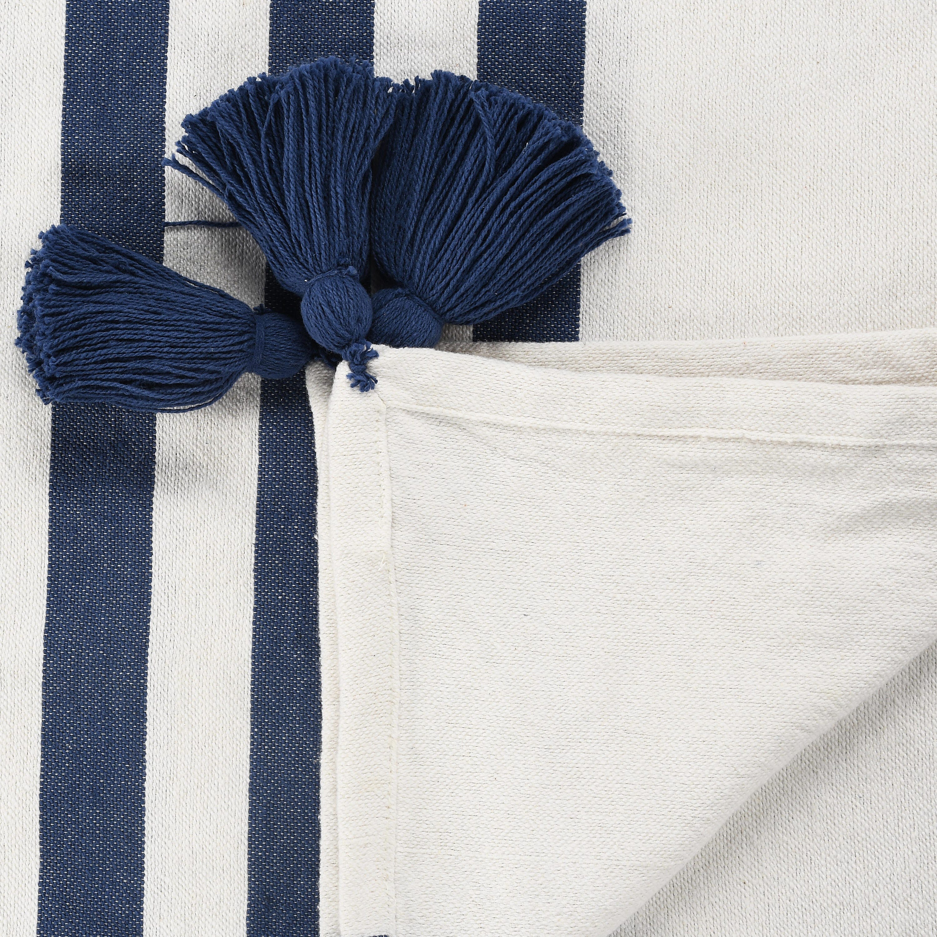 Harbor Striped Throw Blanket, Blue, large