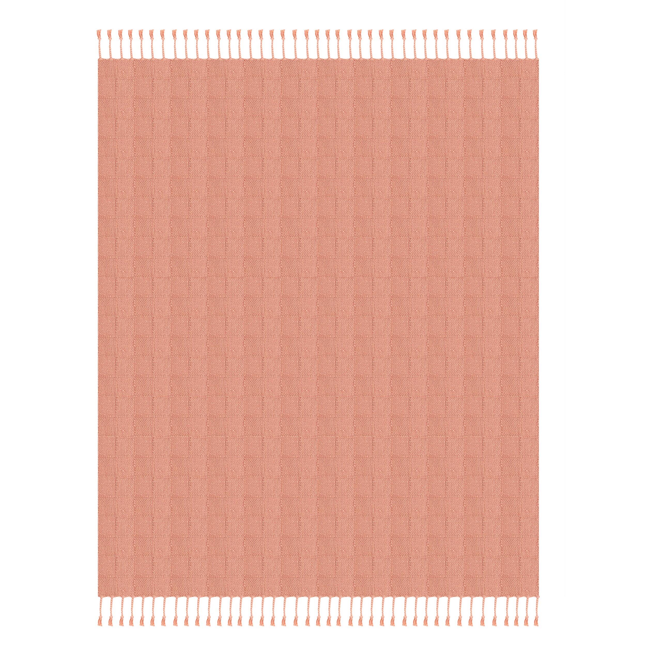 Heather Solid Throw Blanket, Pink, large