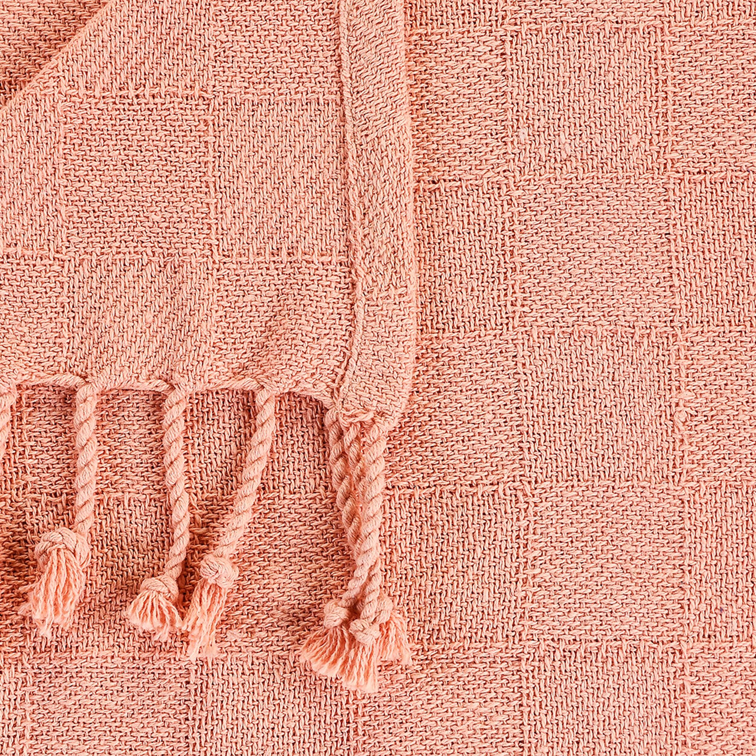 Heather Solid Throw Blanket, Pink, large