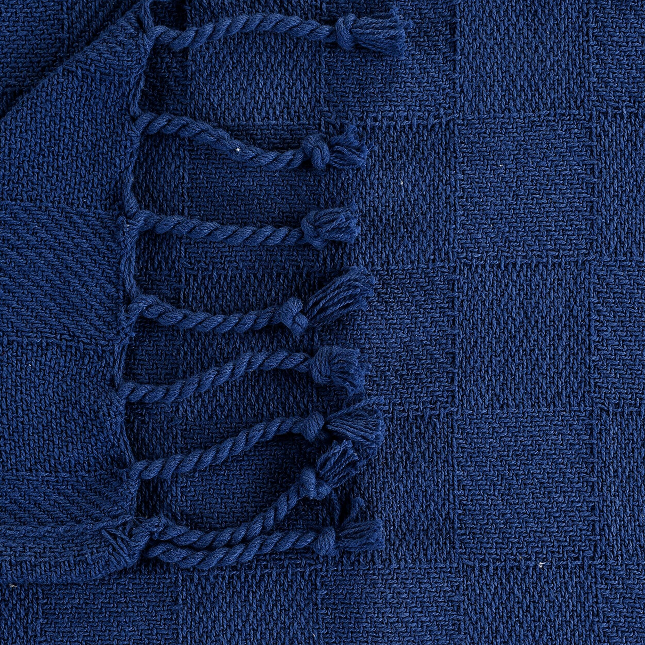 Heather Solid Throw Blanket, Blue, large