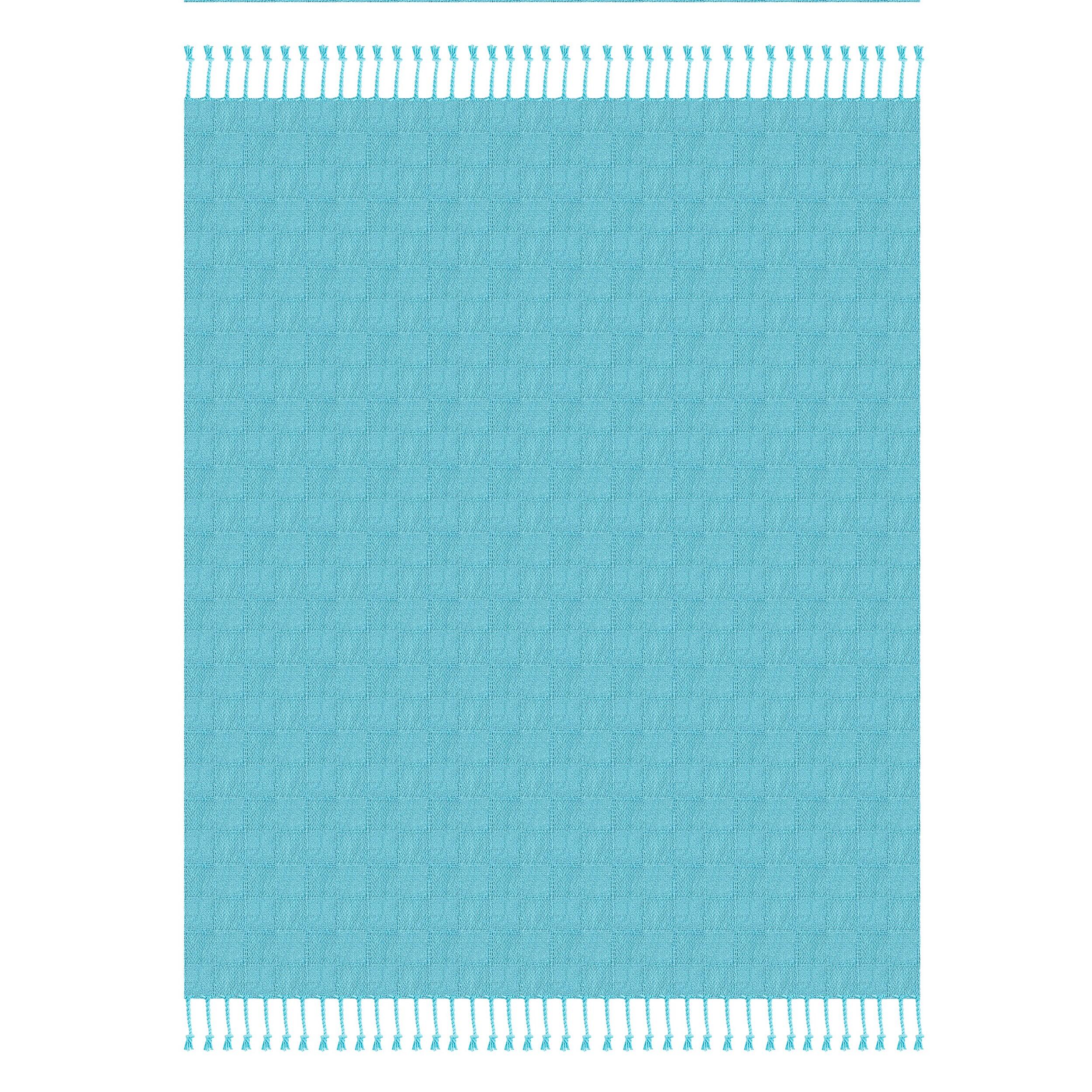 Heather Solid Throw Blanket, Aqua Blue, large