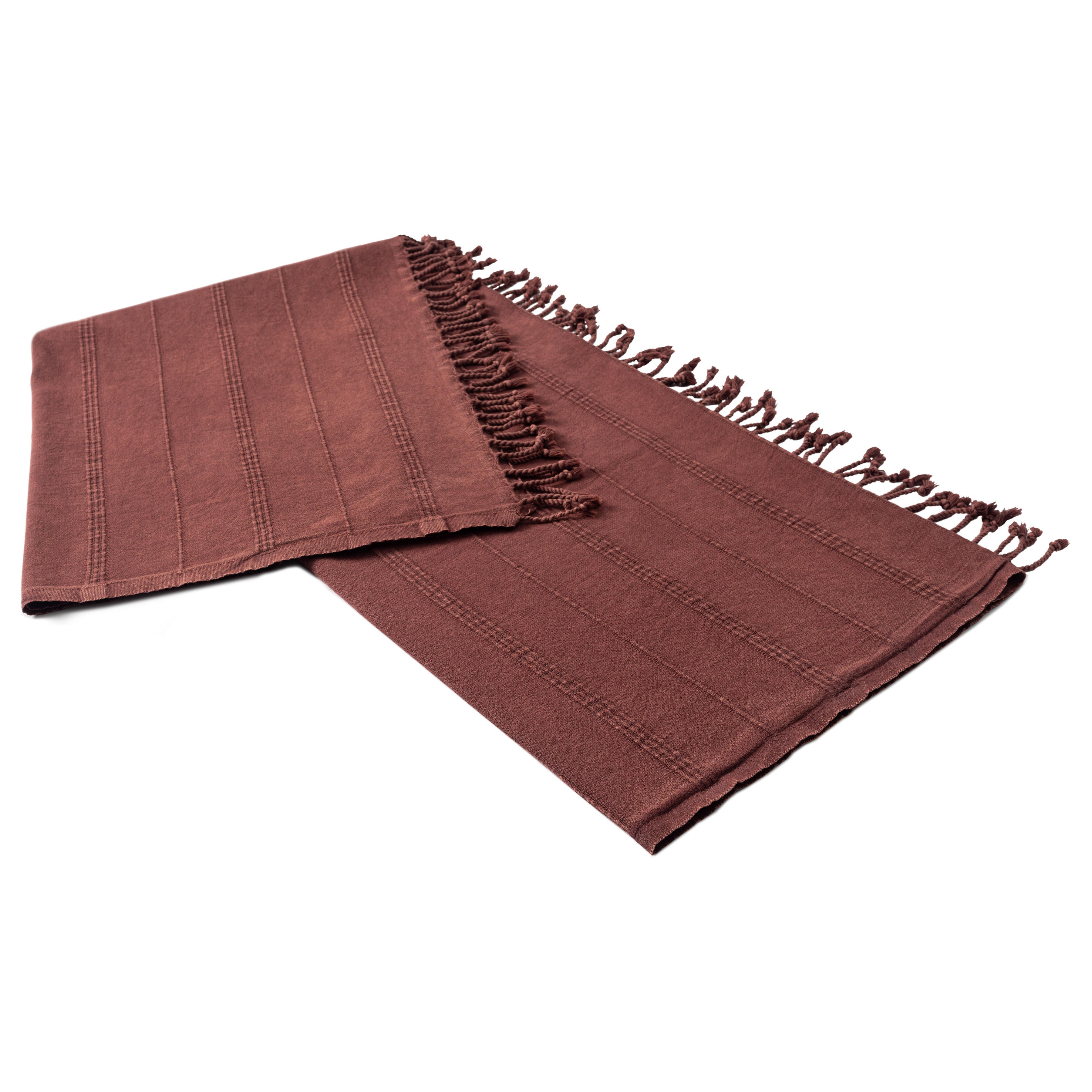 Silas Striped Throw Blanket, Red, large