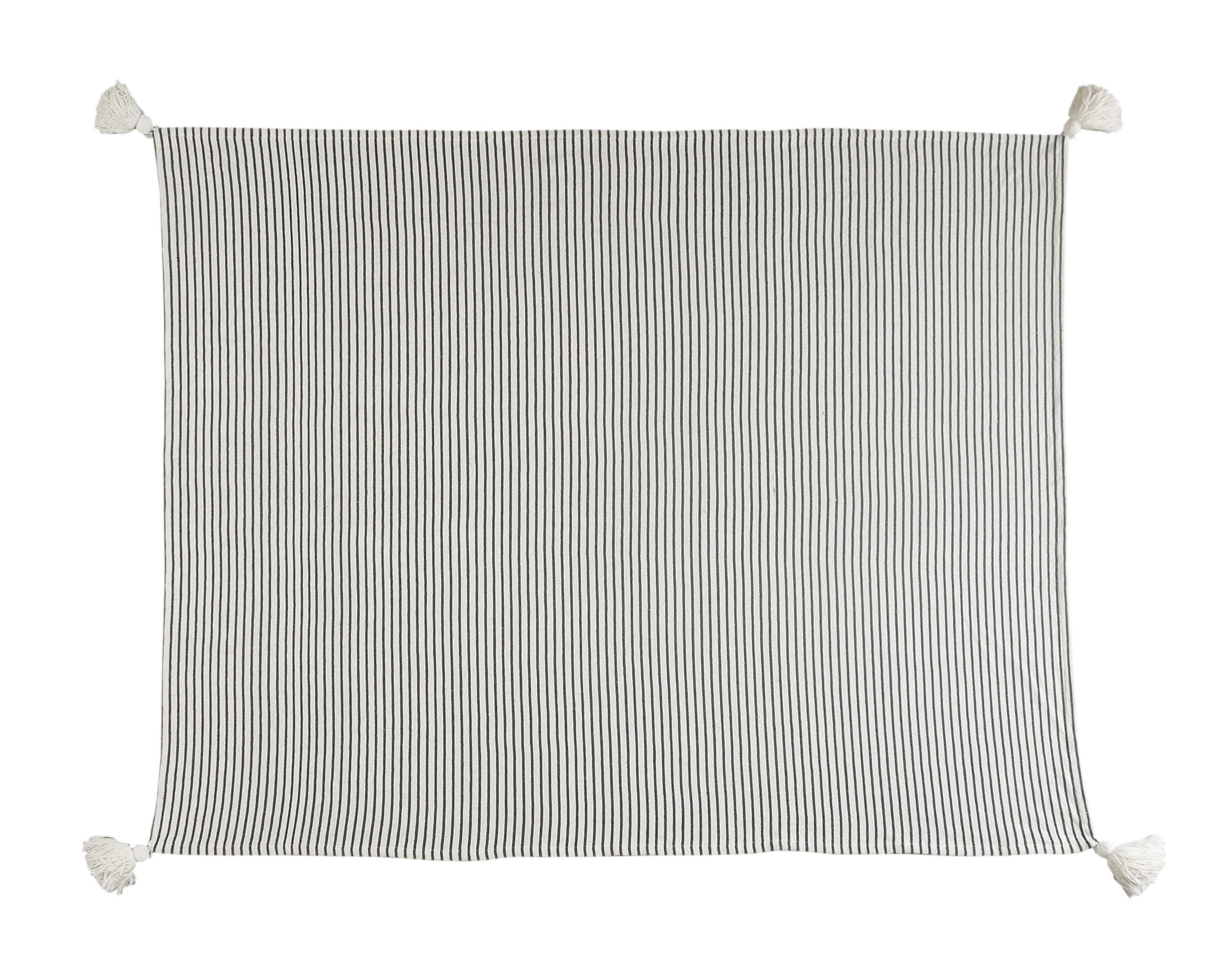 Insignia Striped Throw Blanket, Black, large