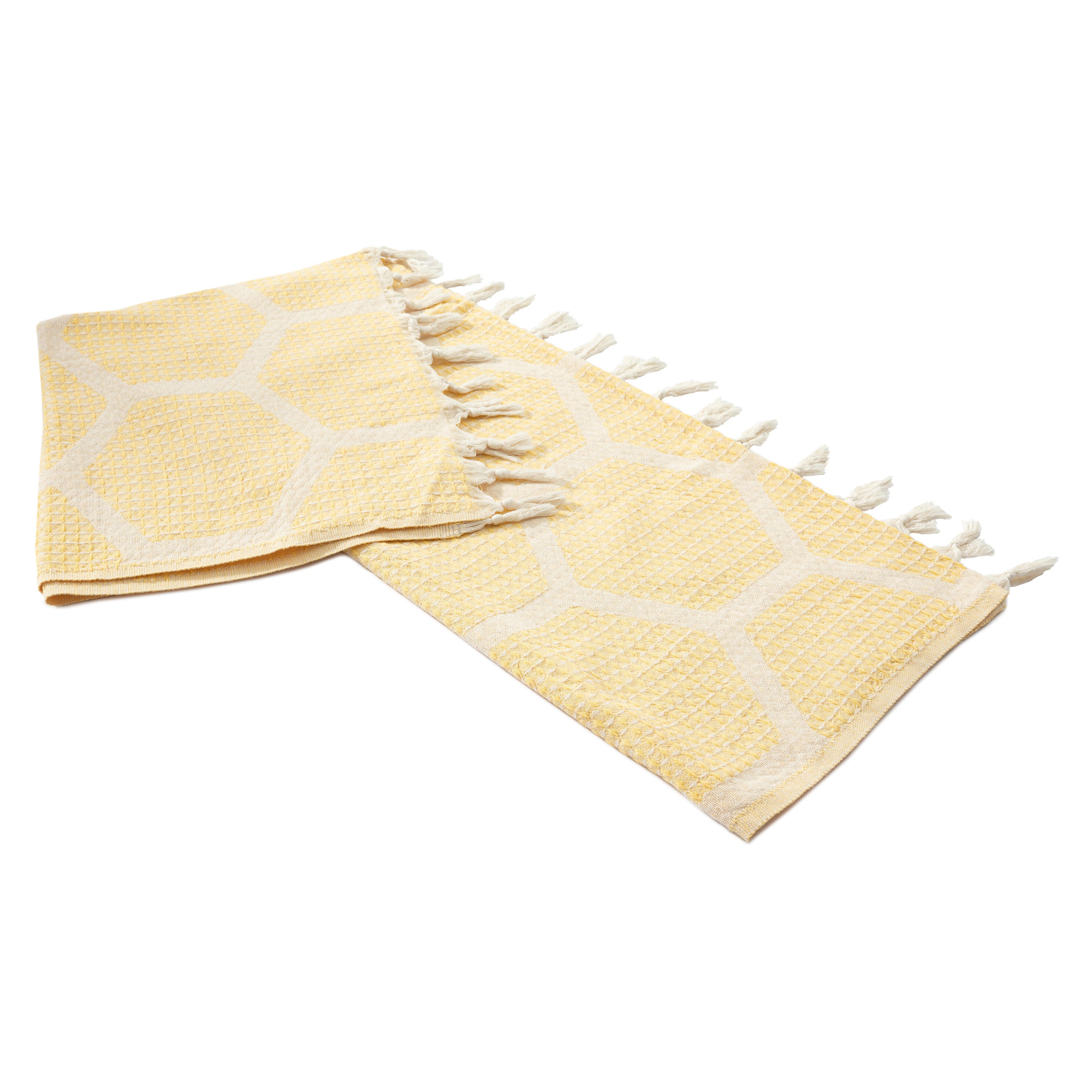 Avery Geometric Throw Blanket, Yellow, large