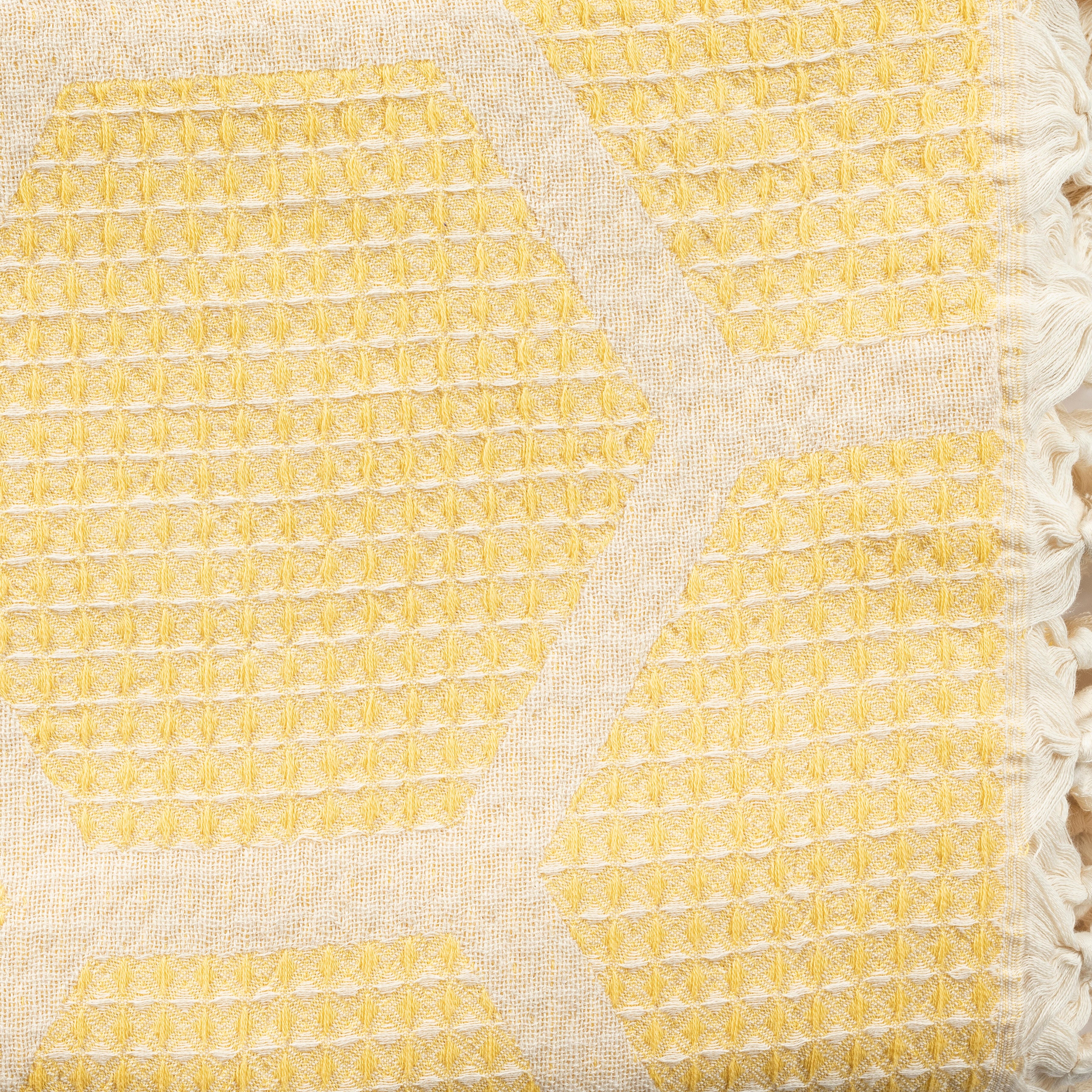 Avery Geometric Throw Blanket, Yellow, large