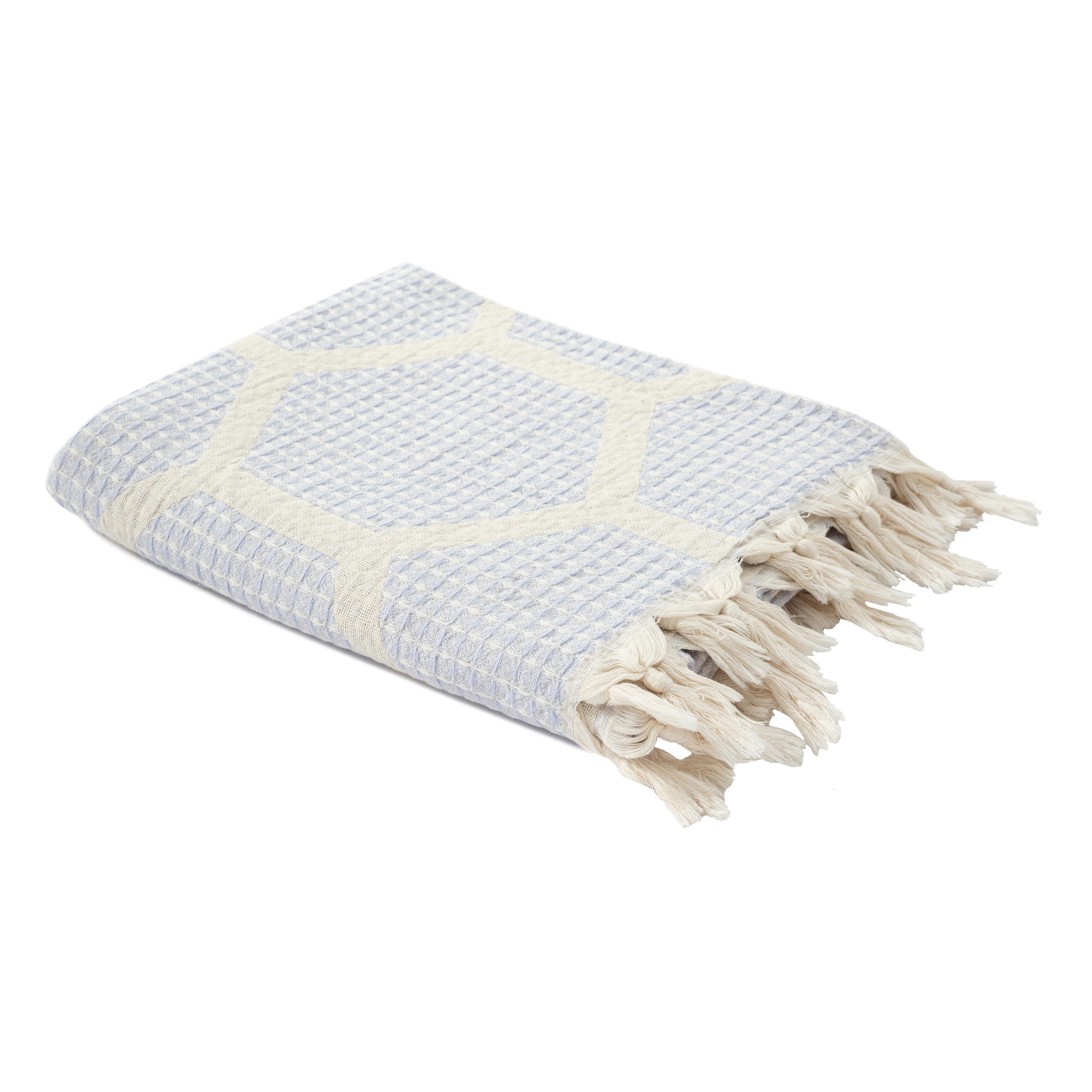 Avery Geometric Throw Blanket, Purple, large