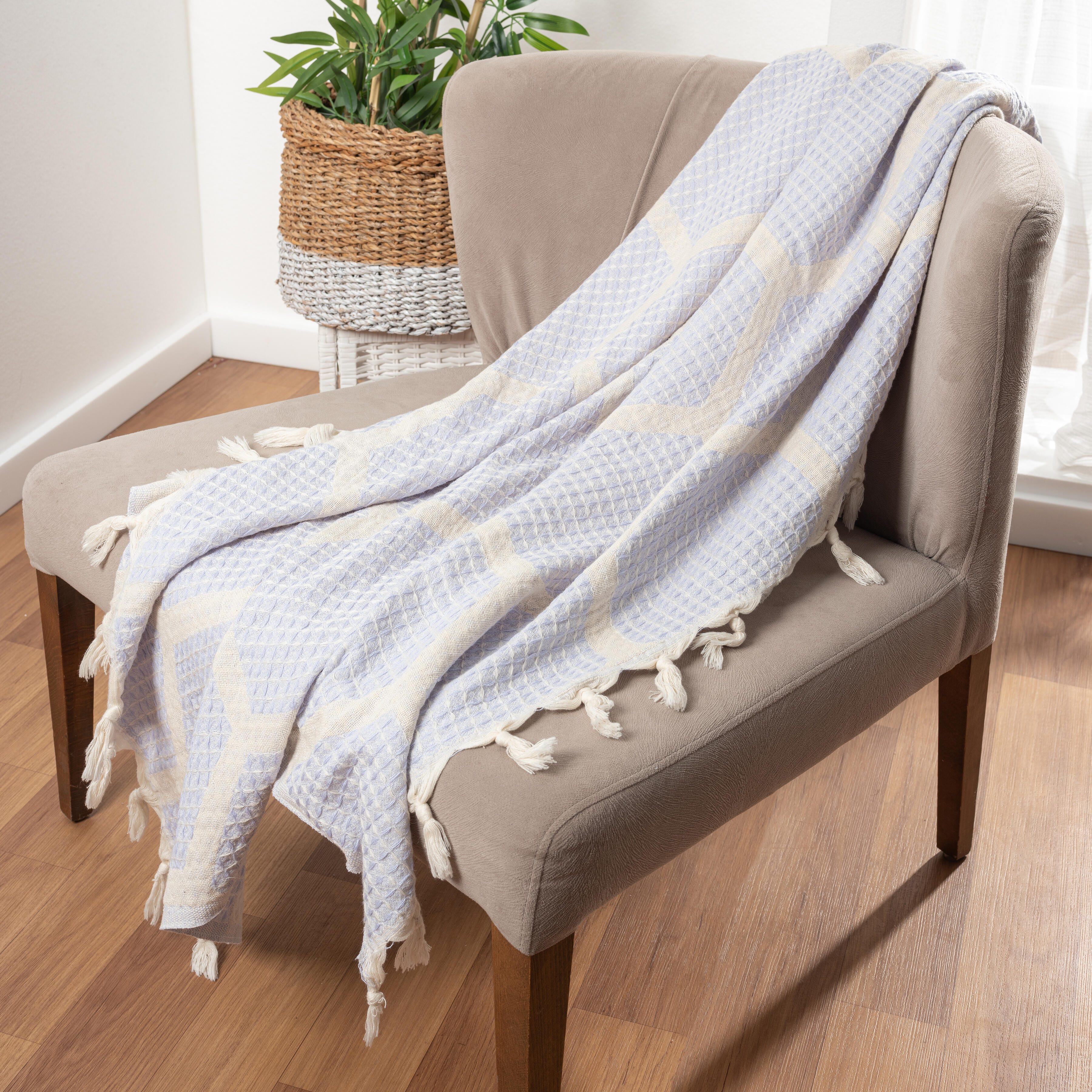 Avery Geometric Throw Blanket, Purple, large