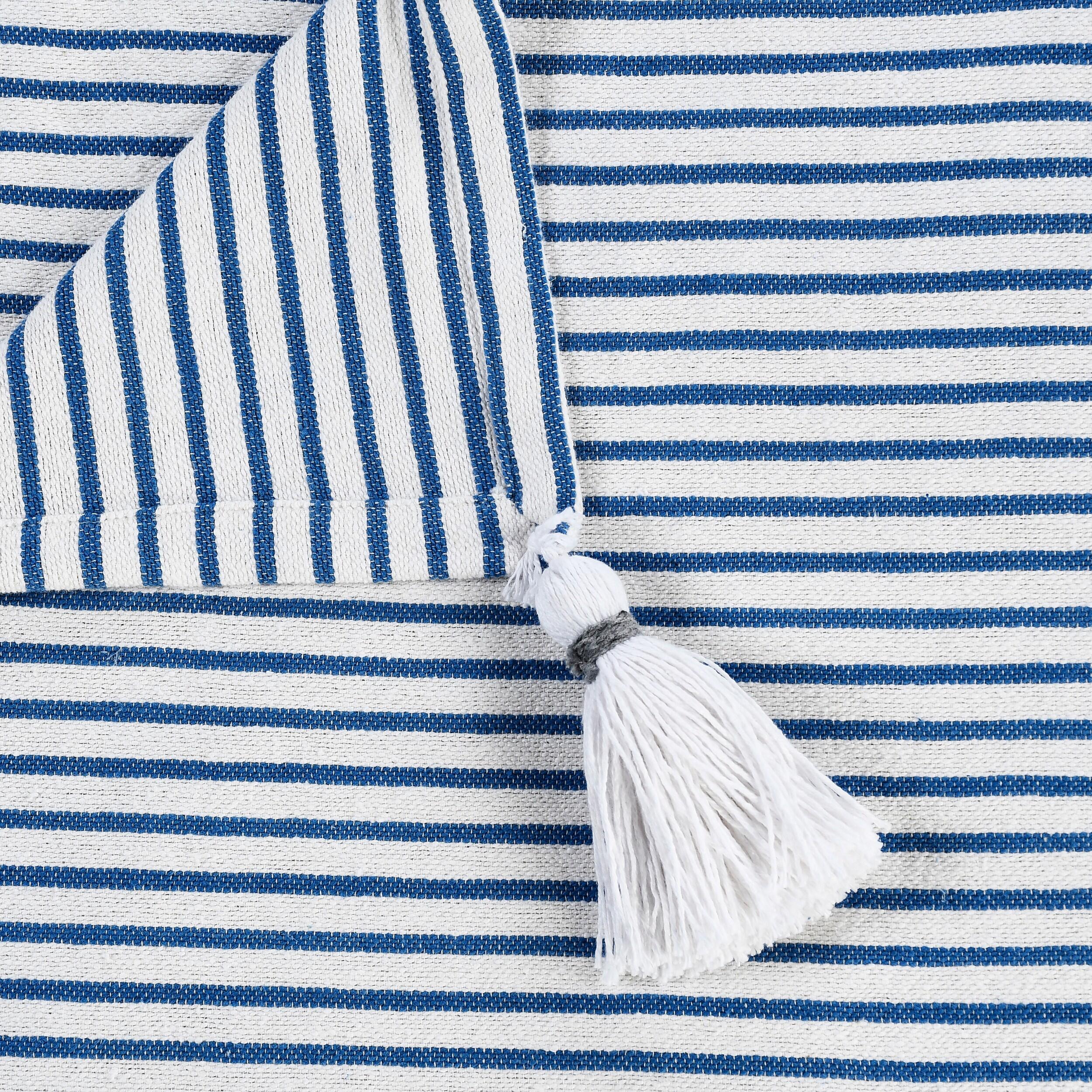 Insignia Striped Throw Blanket, Blue, large