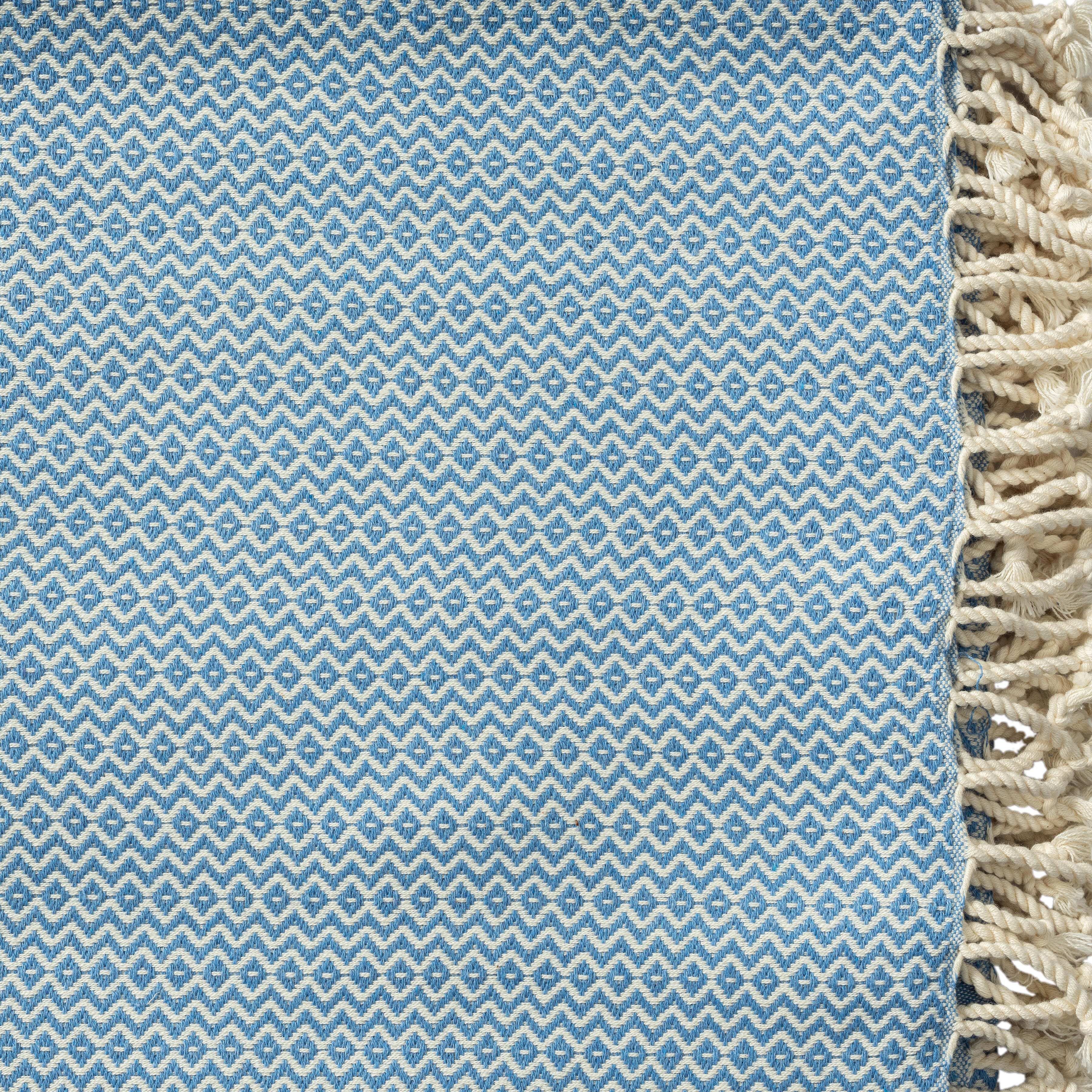 Sadie Diamond Throw Blanket, Blue, large