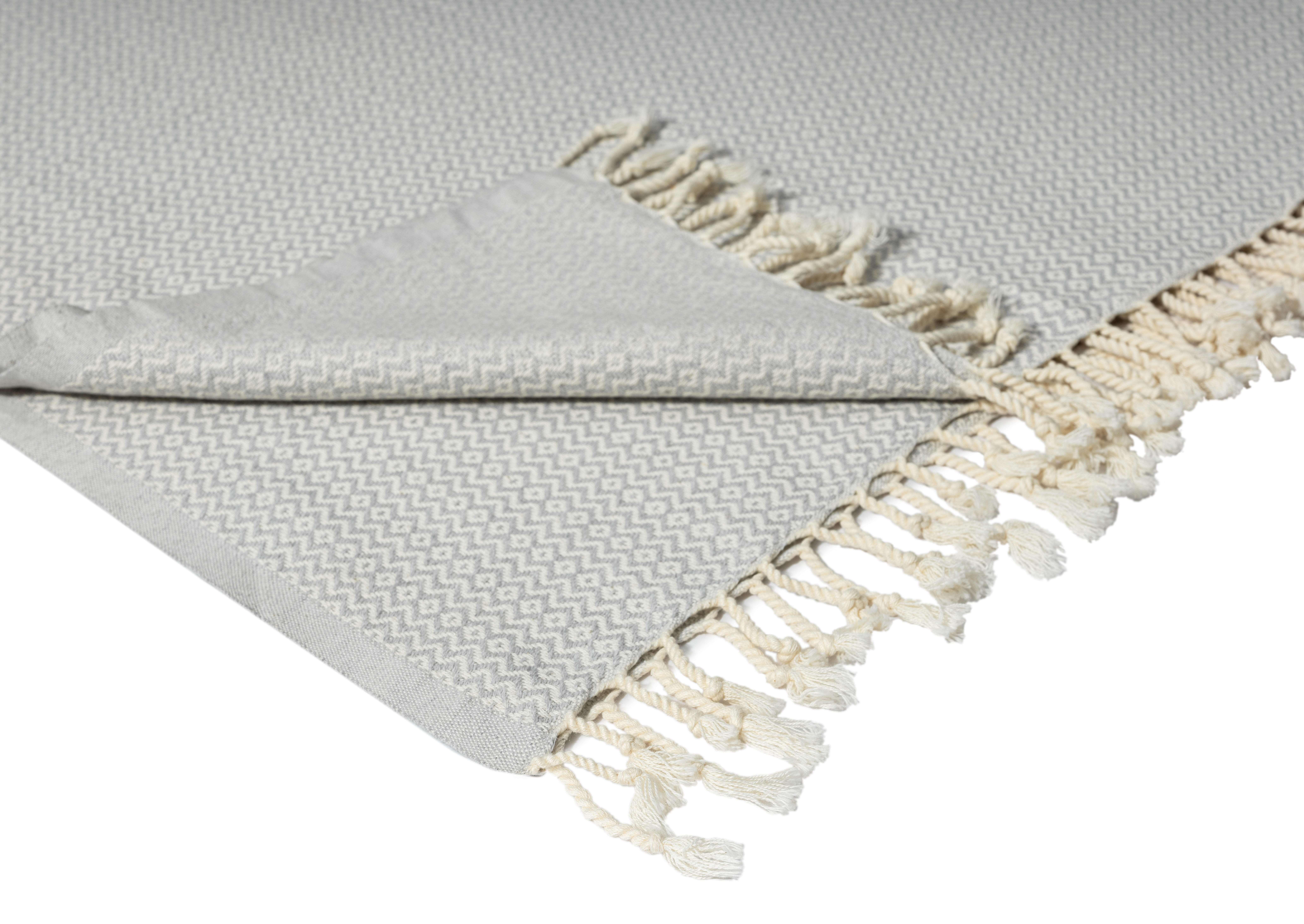 Sadie Diamond Throw Blanket, Gray, large