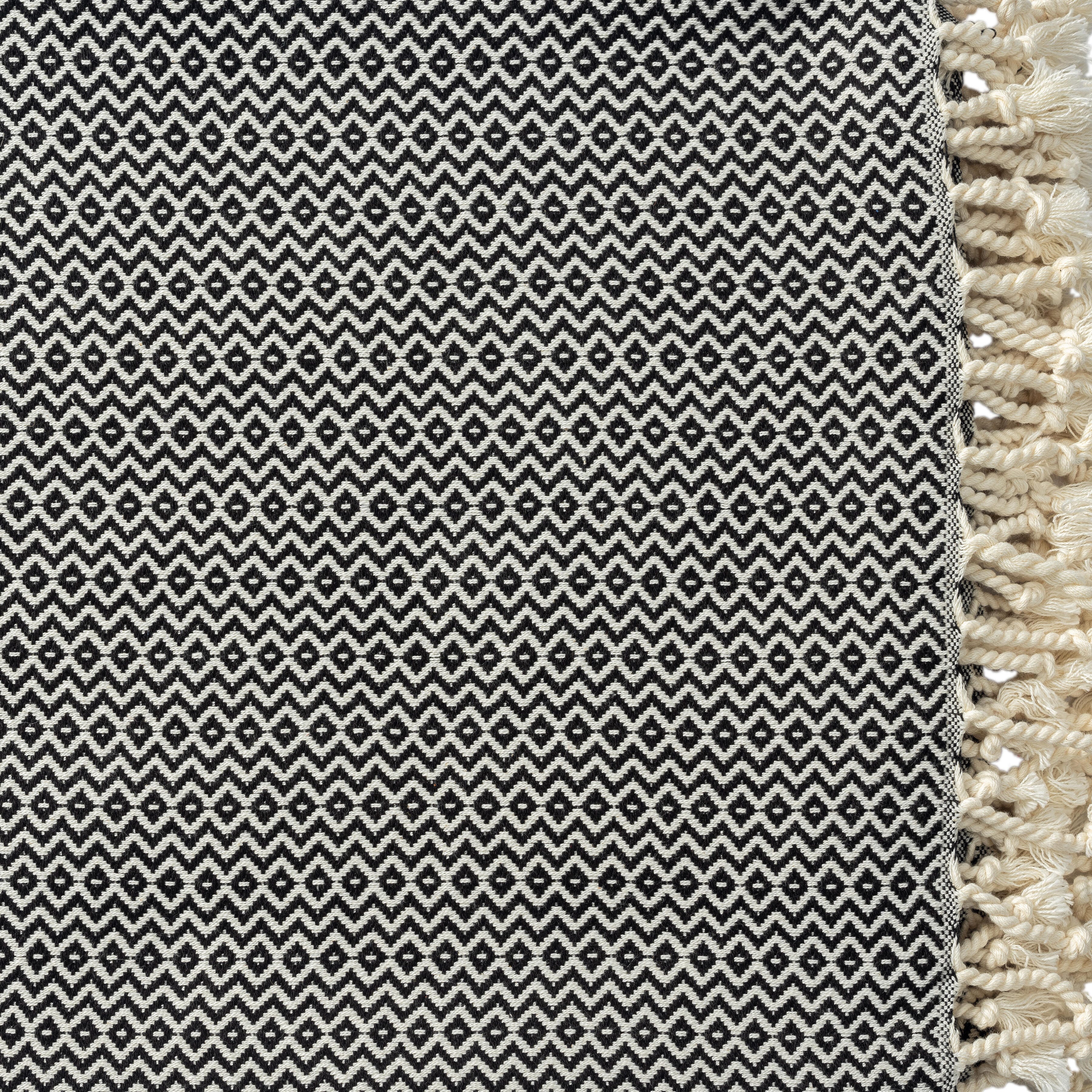 Sadie Diamond Throw Blanket, Black, large