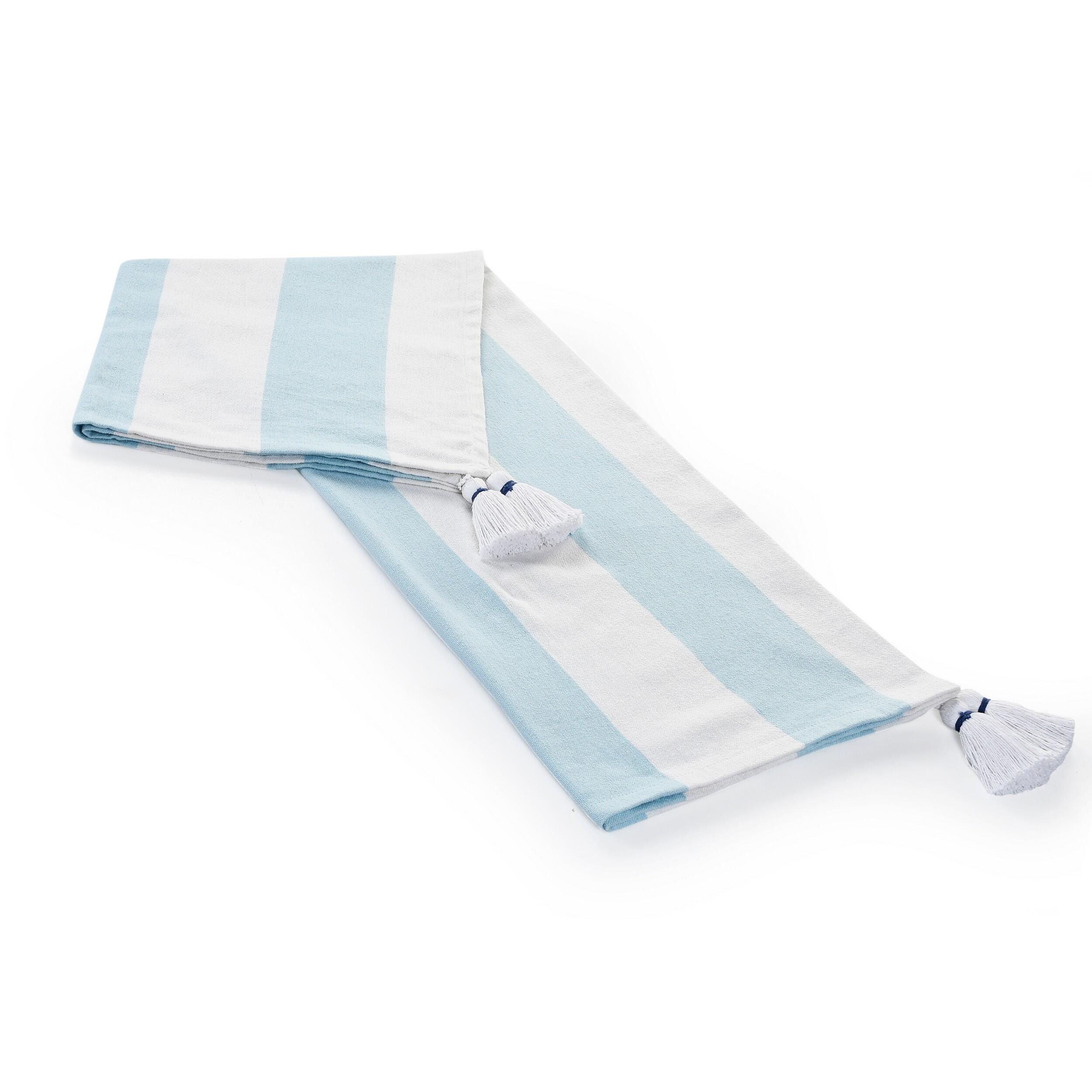 Marlin Striped Throw Blanket, Corydalis Blue, large