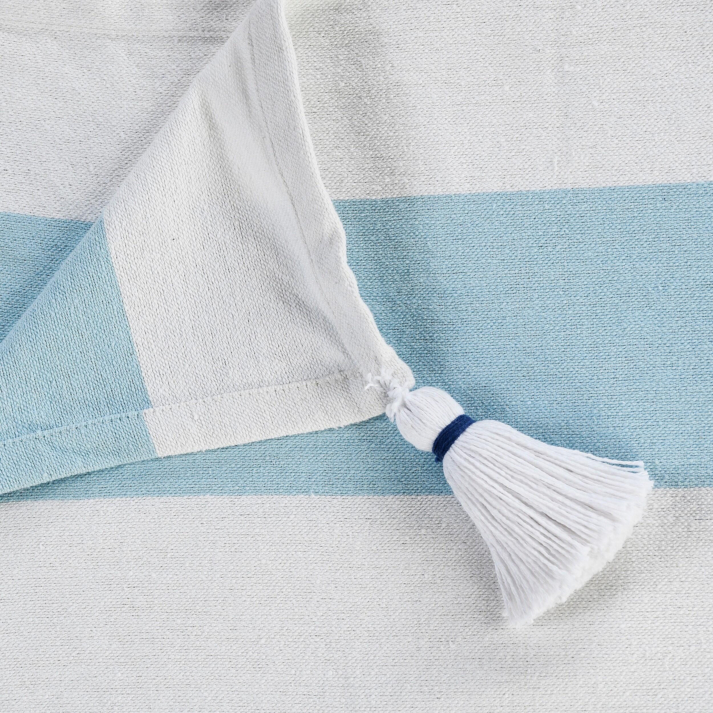 Marlin Striped Throw Blanket, Corydalis Blue, large