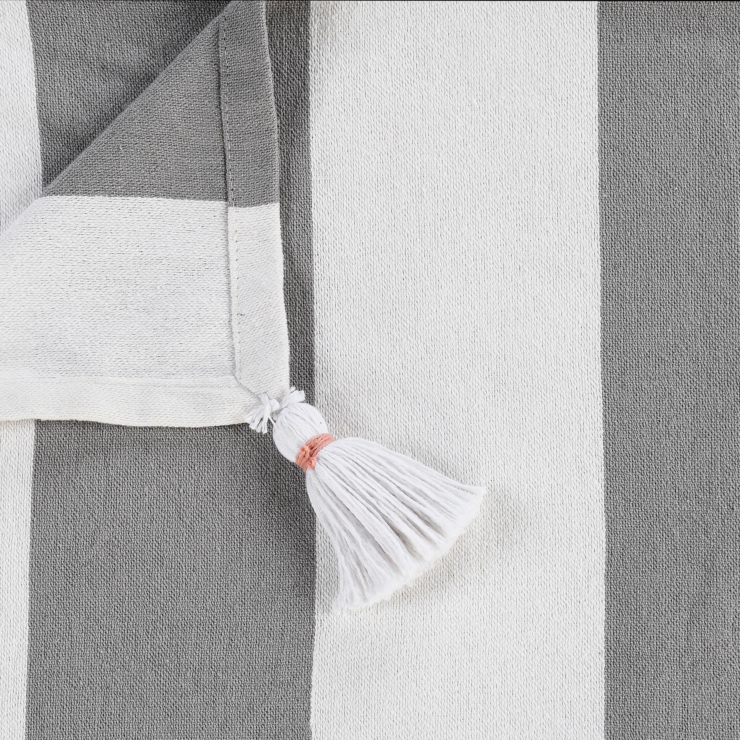 Marlin Striped Throw Blanket, Gray, large