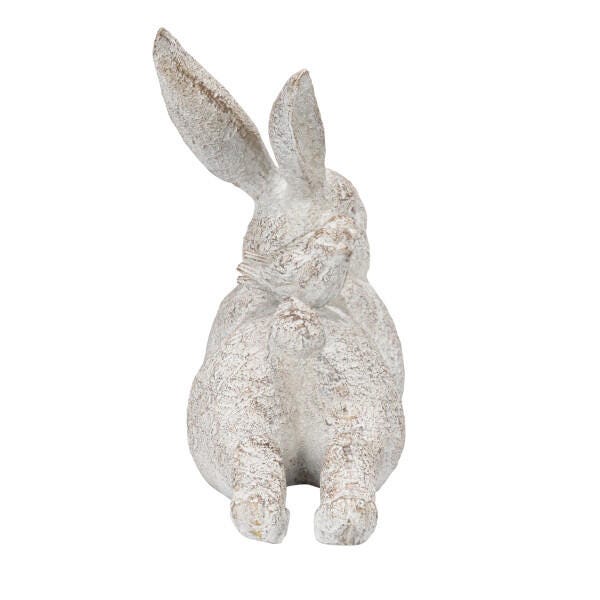 Storied Home Decorative Resting Rabbit with Birds Figurine, , large