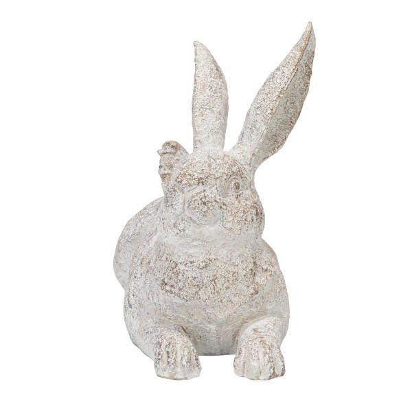 Storied Home Decorative Resting Rabbit with Birds Figurine, , large