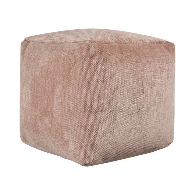 Yakar Solid Chenille Pouf