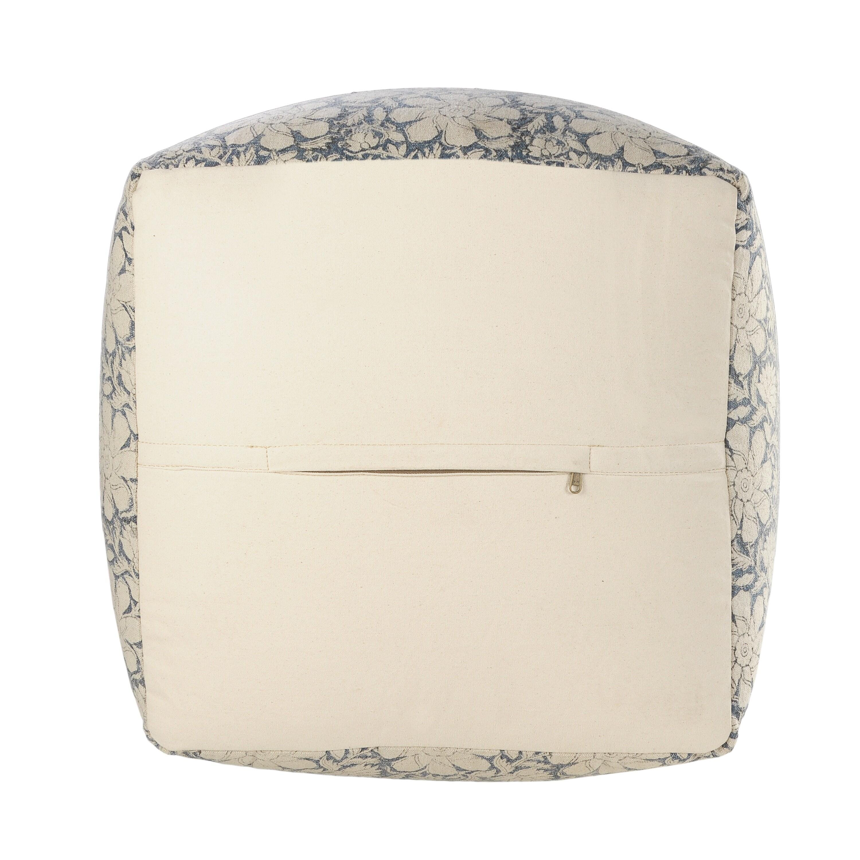 Pacifica Floral and Botanical Pouf, , large