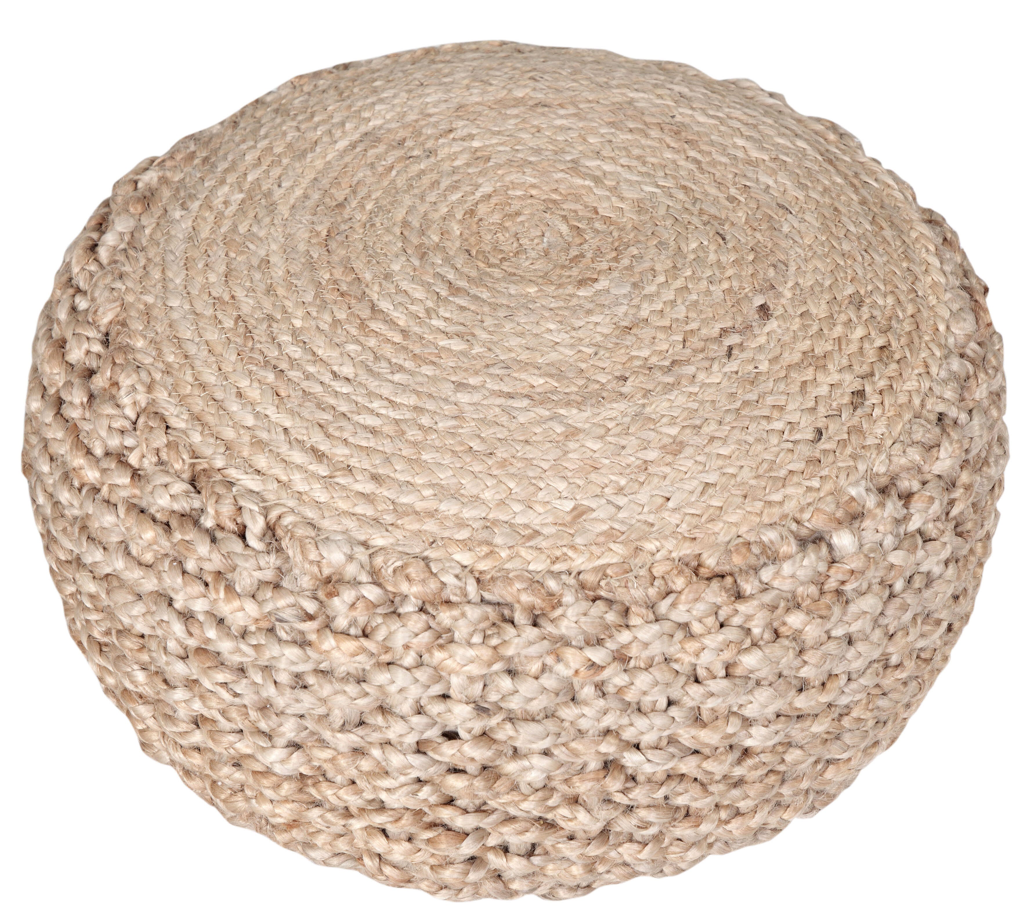 Spruce Solid Braided Pouf, , large
