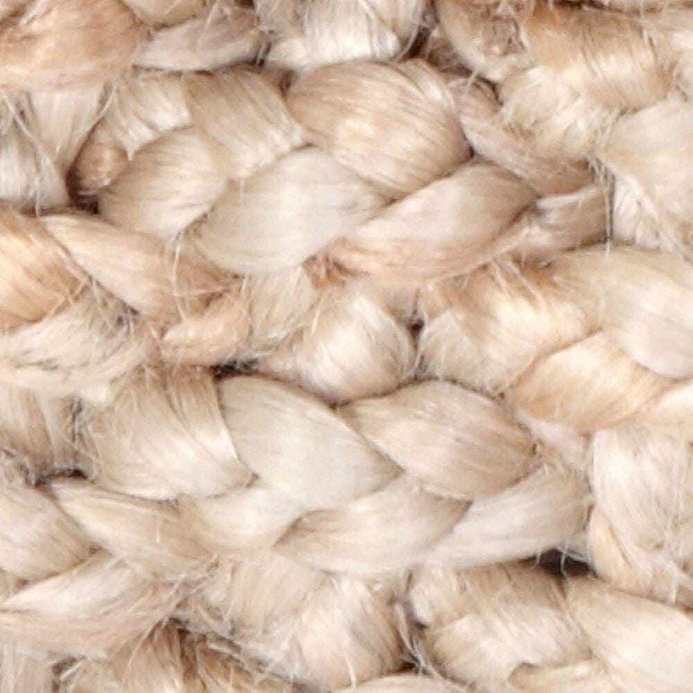 Spruce Solid Braided Pouf, , swatch
