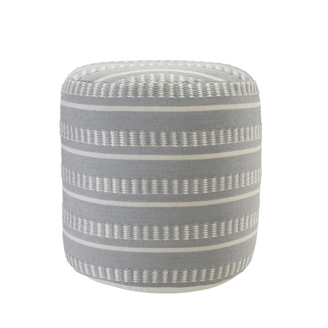 Atlantis Striped Pouf Indoor / Outdoor Pillow