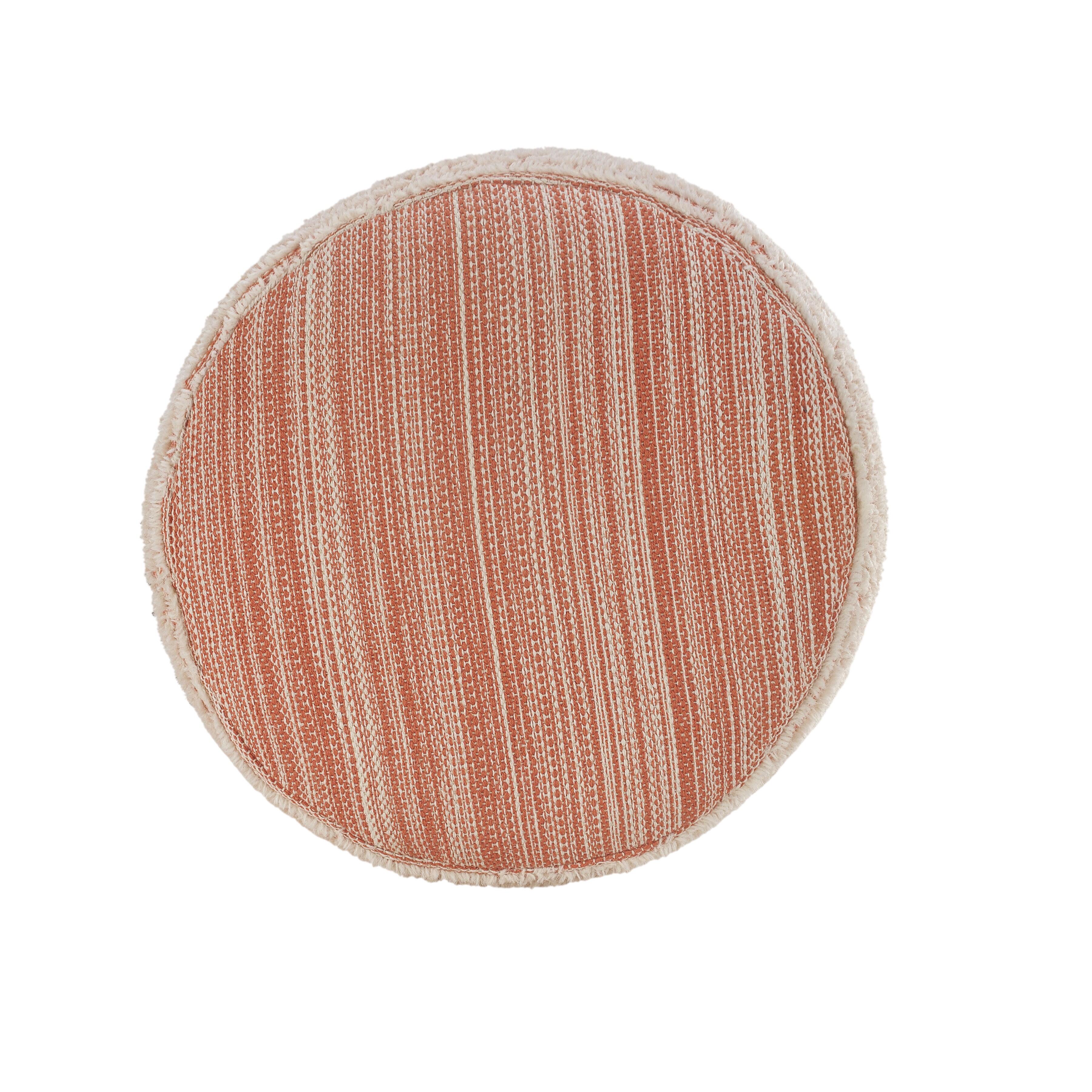 Havana Striped Pouf, Pink, large
