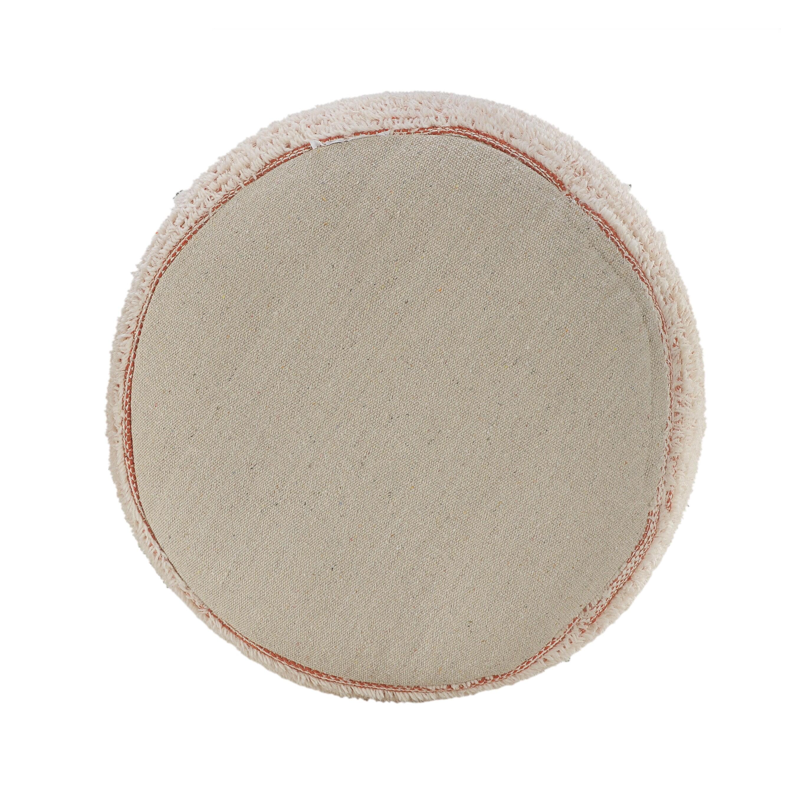 Havana Striped Pouf, Pink, large