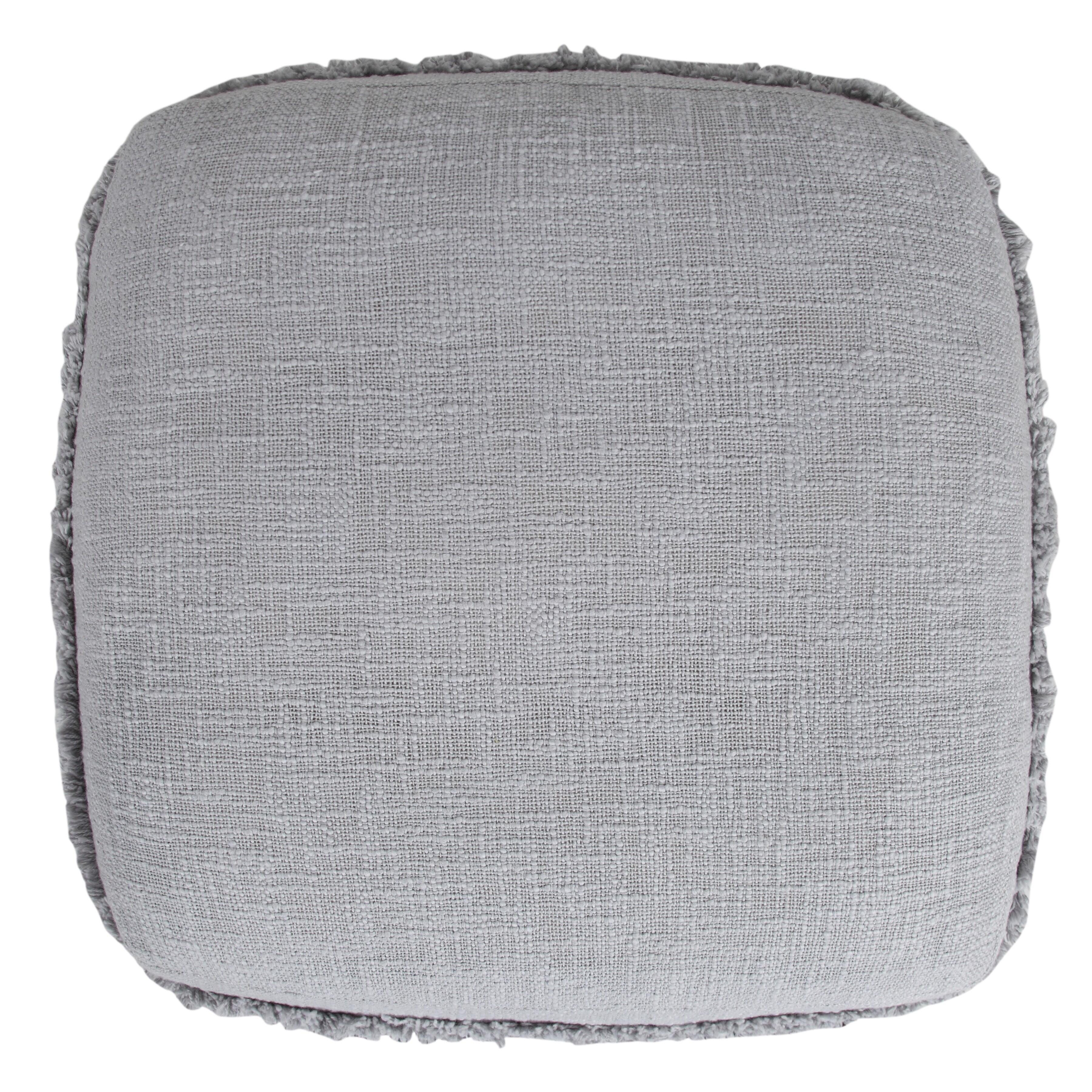 Revelation Striped Pouf, Gray, large