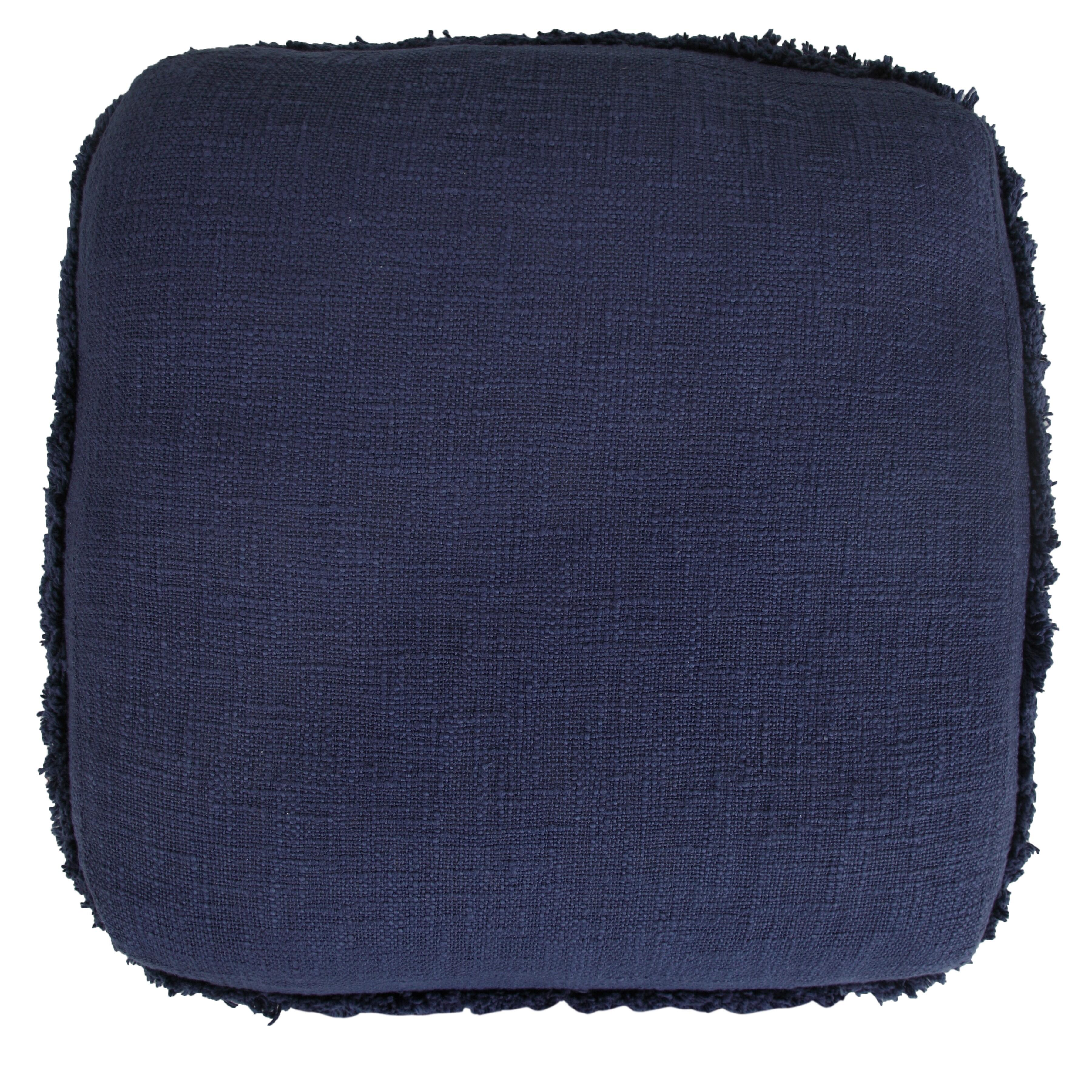 Revelation Striped Pouf, Blue, large