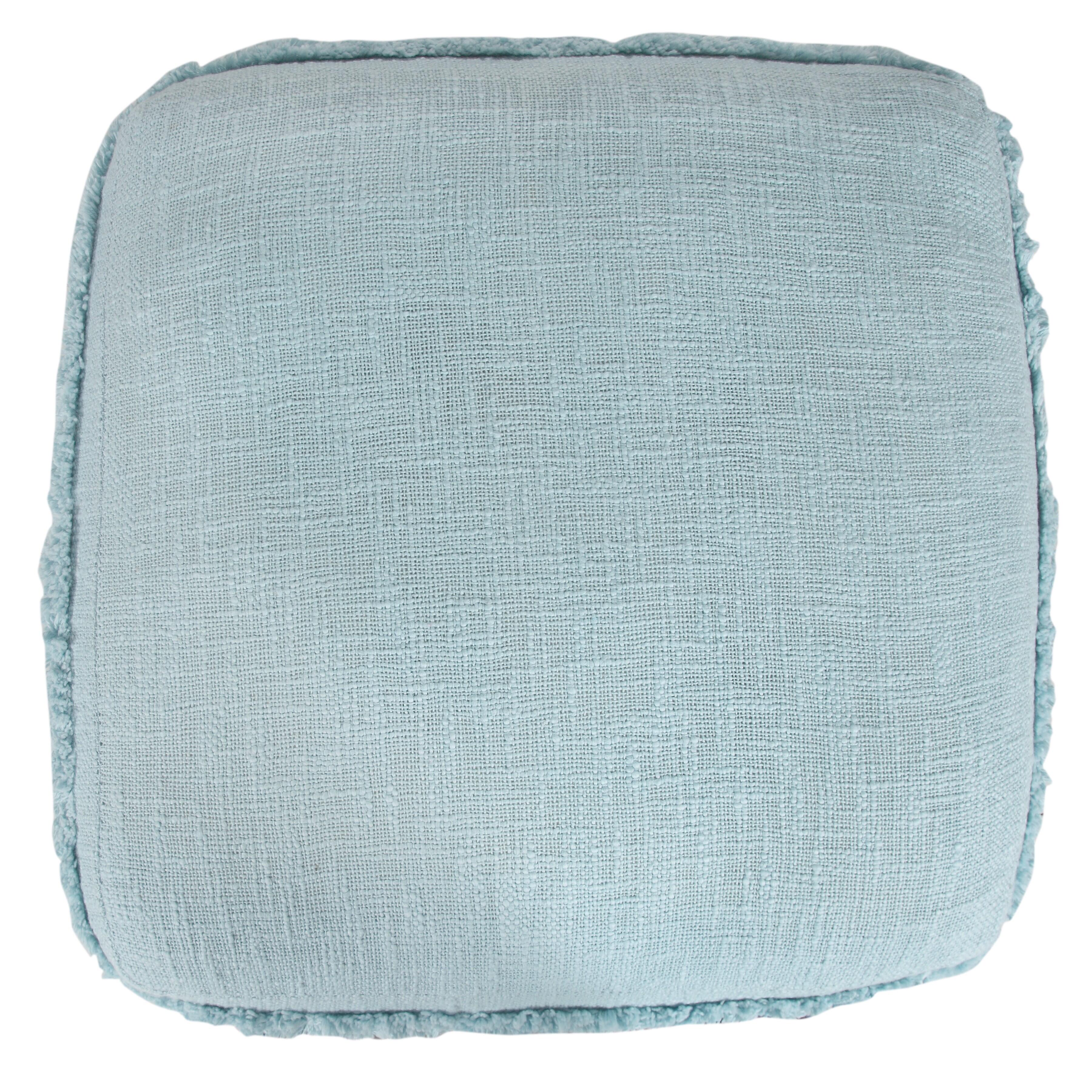 Revelation Striped Pouf, Light Blue, large