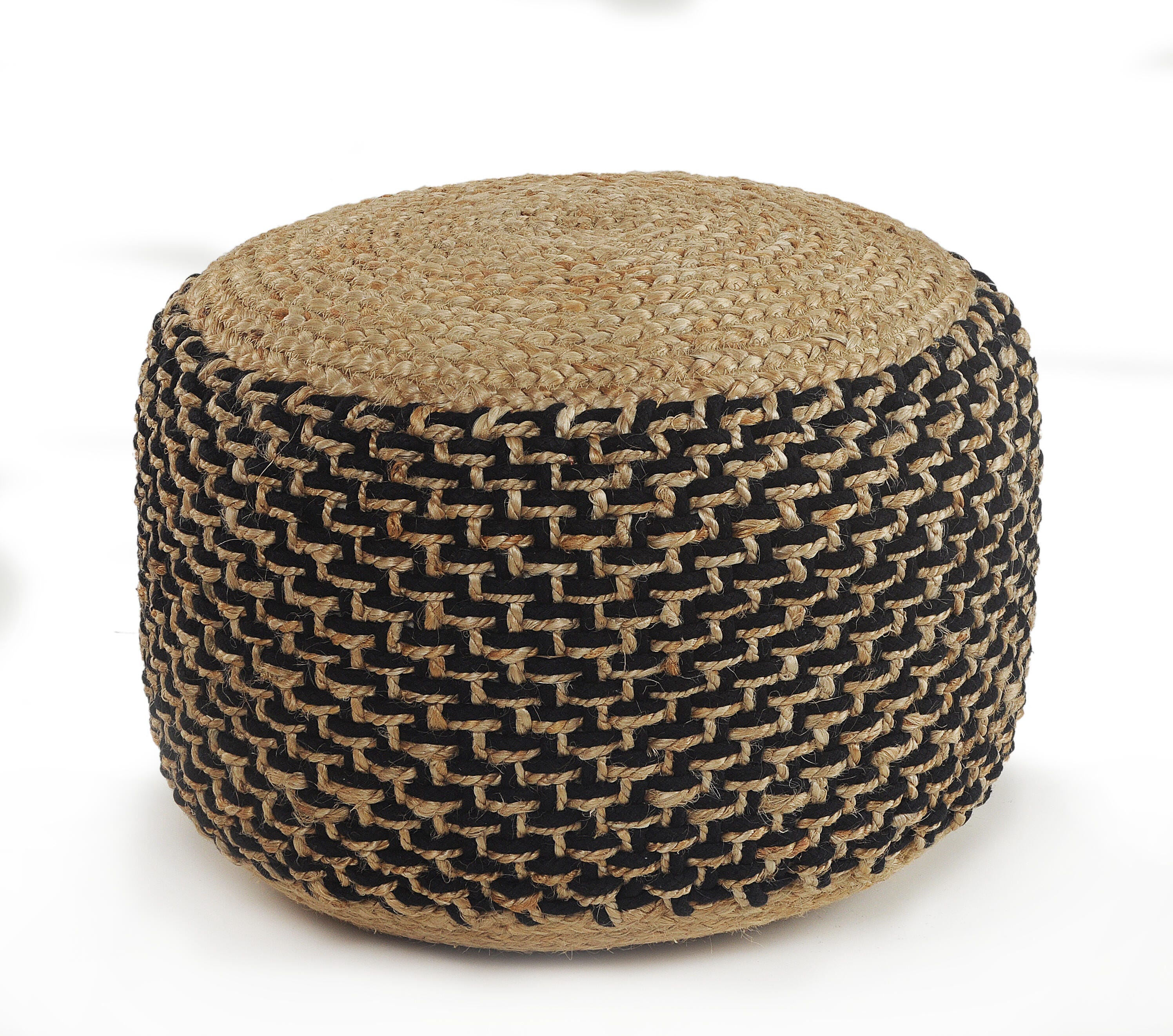 Spruce Geometric Pouf, , large