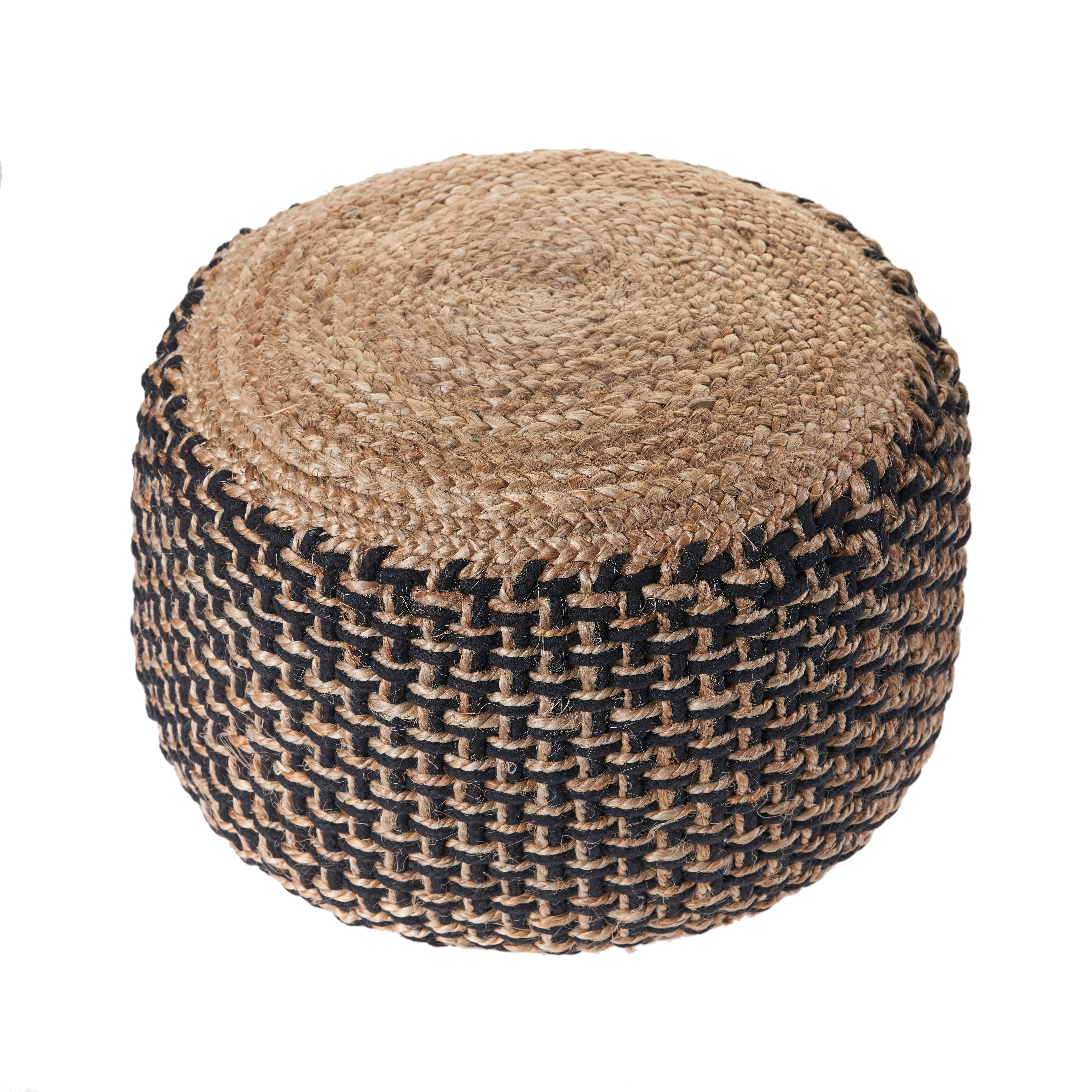 Spruce Geometric Pouf, , large