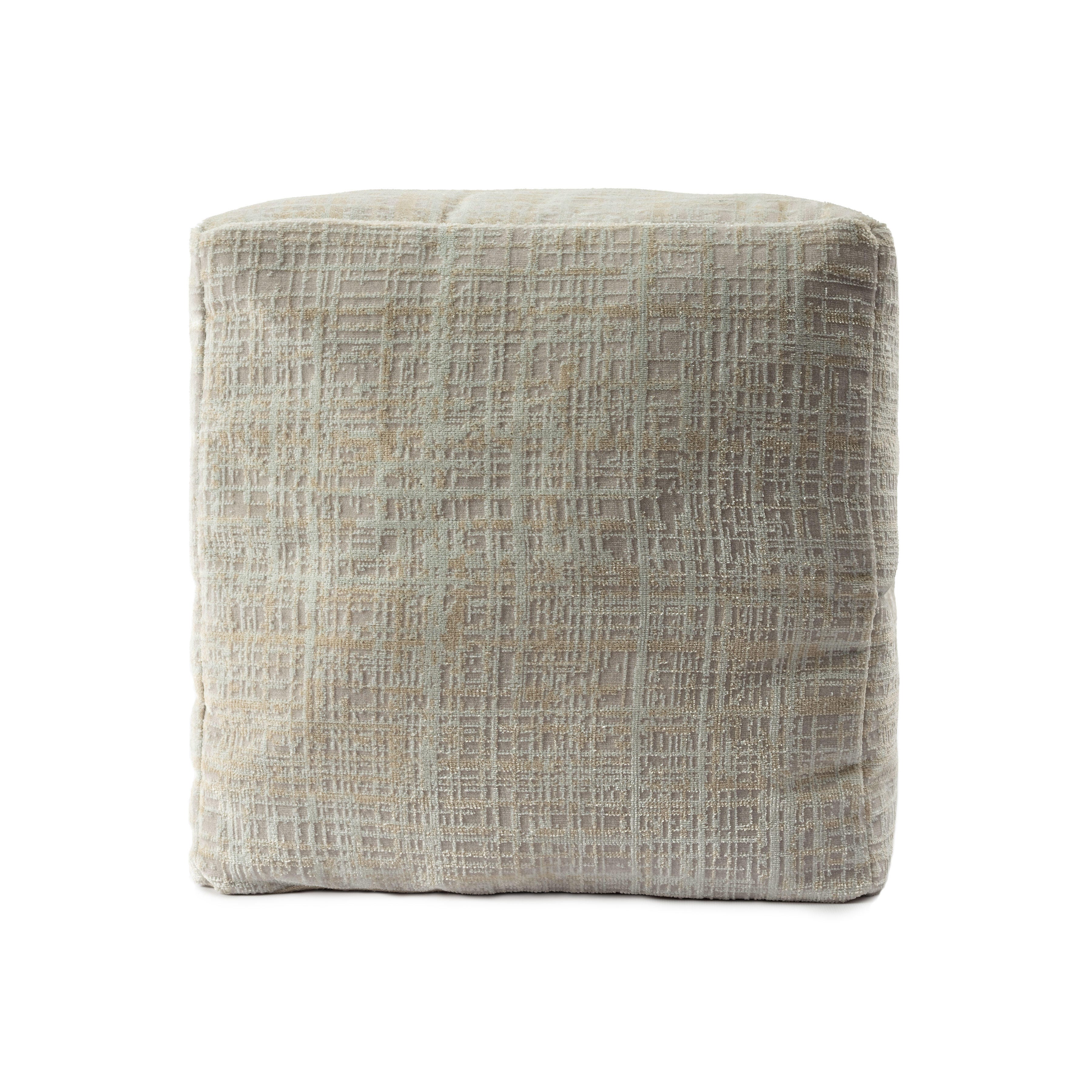 Milano Abstract Pouf, Beige, large