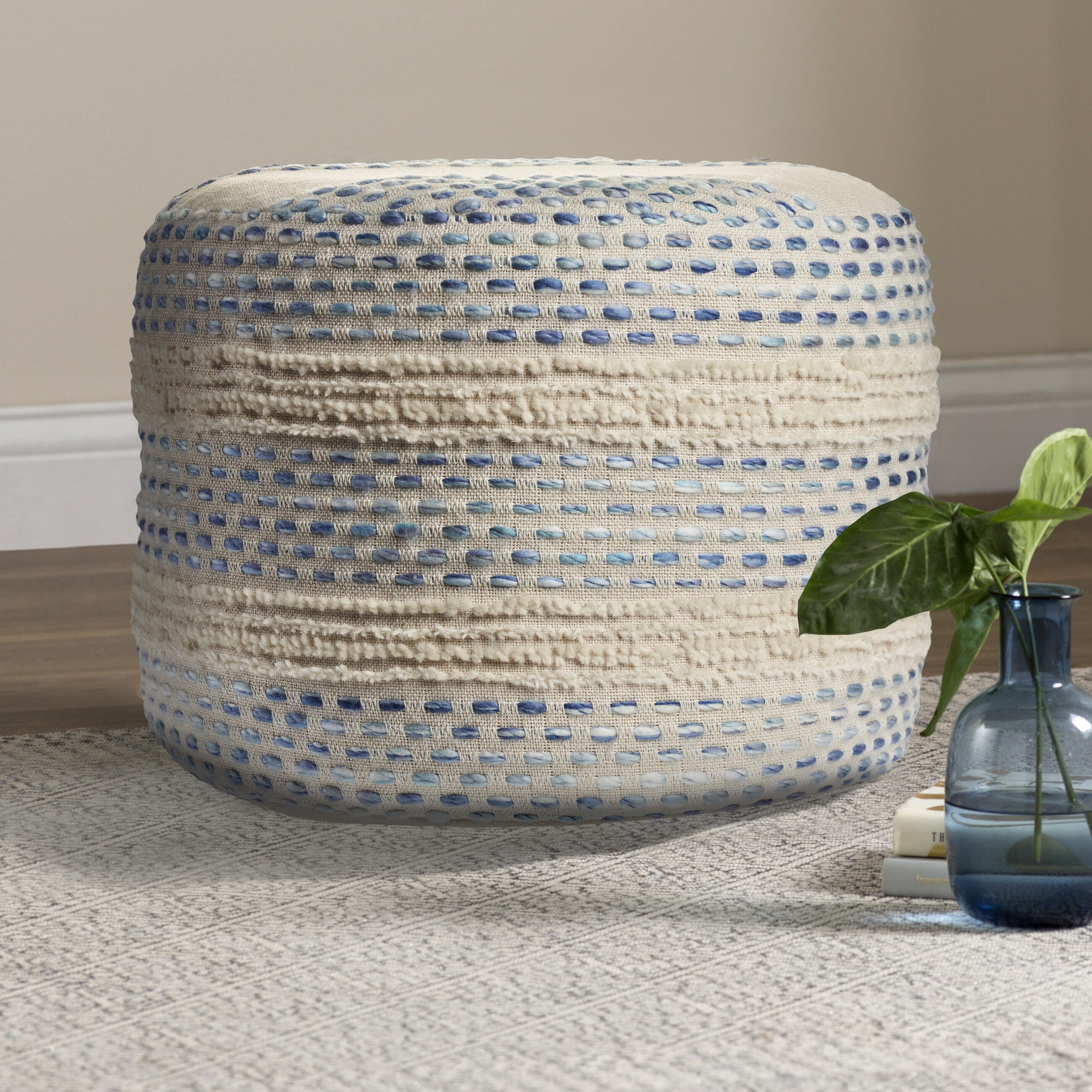 Enigma Striped Pouf, , large