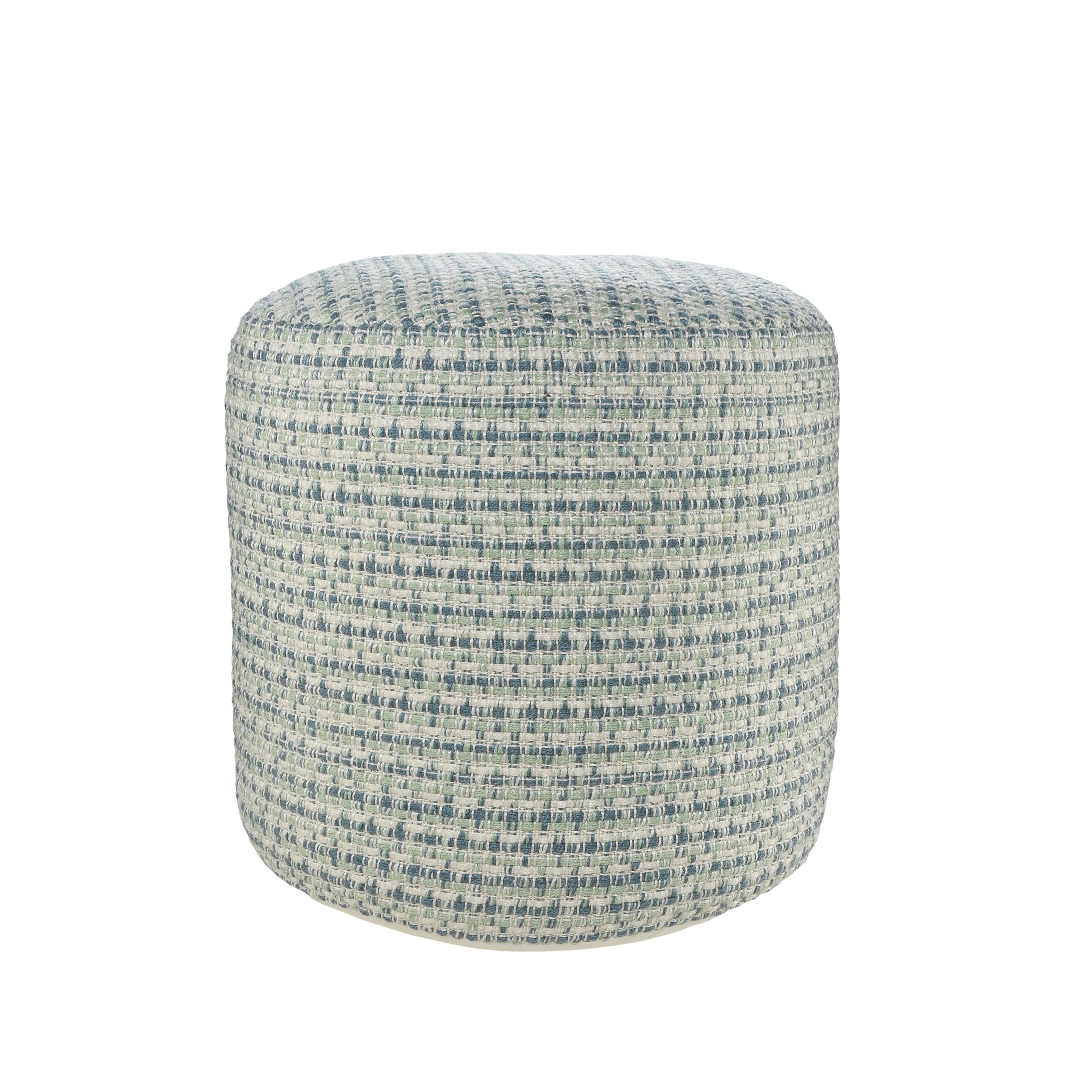 Atlantis Geometric Indoor/Outdoor Pouf, , large